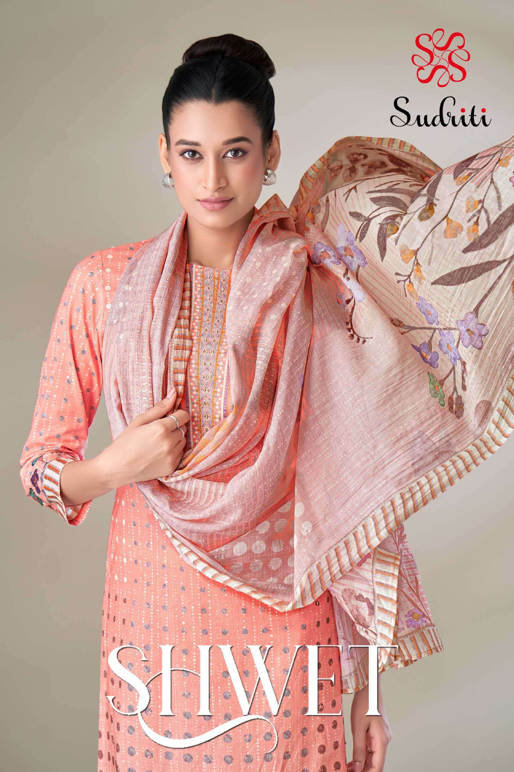 shwet by sudriti colors latest designer handwork summer wear cotton salwar kameez online surat