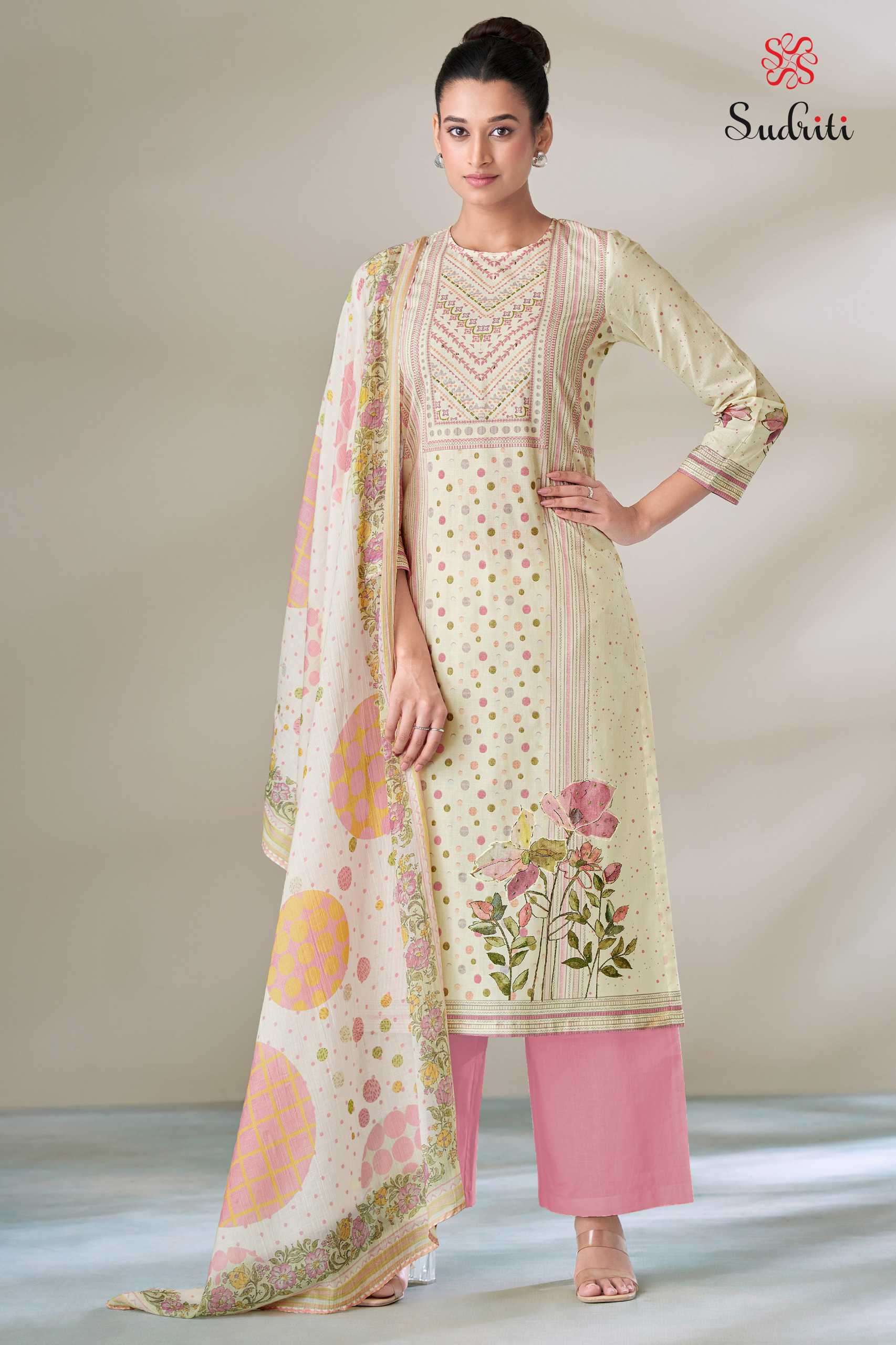 shwet by sudriti colors latest designer handwork summer wear cotton salwar kameez online surat