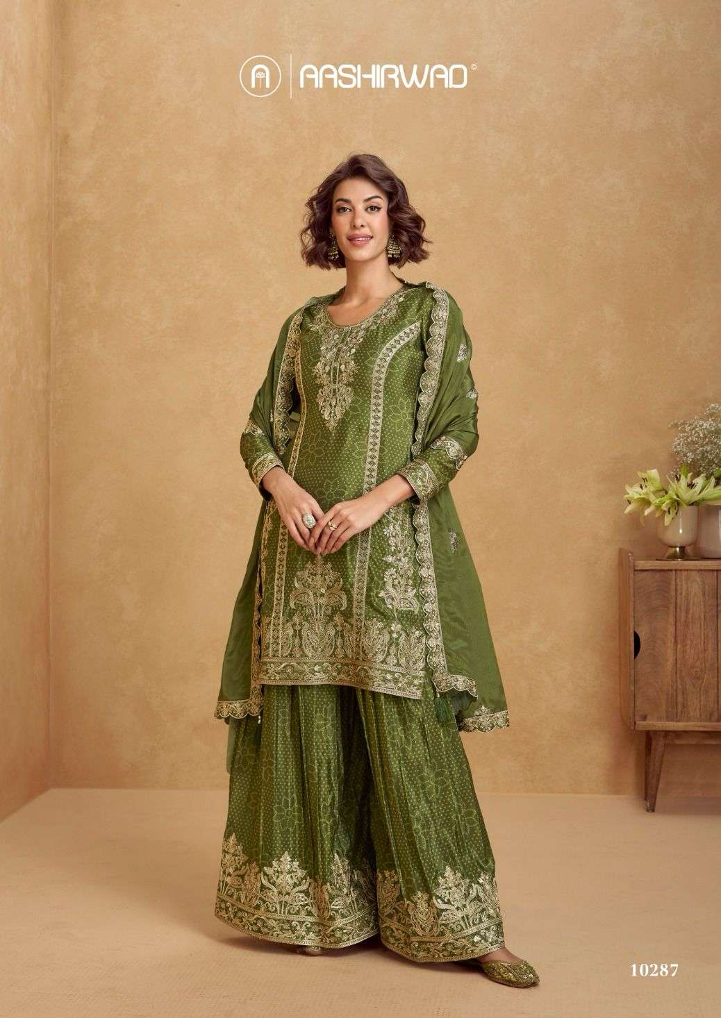  tanvi by aashirwad creation 10284-10287 series chinon silk fancy free size catalogue buy online dealer 