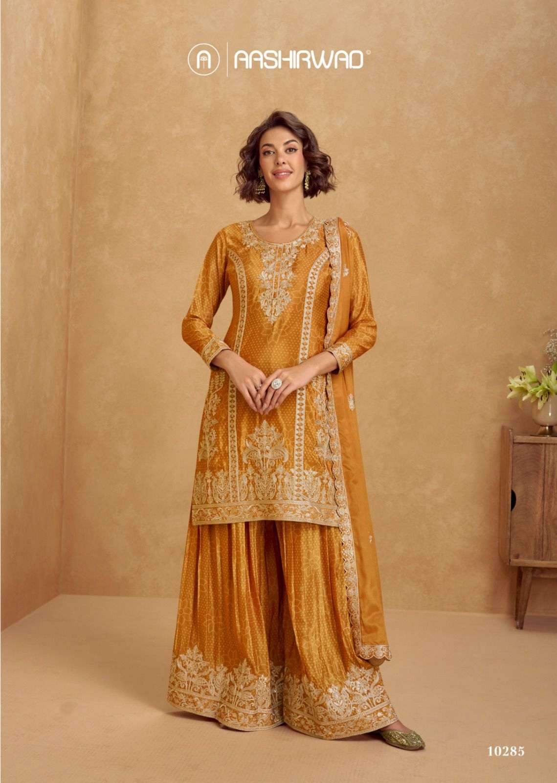  tanvi by aashirwad creation 10284-10287 series chinon silk fancy free size catalogue buy online dealer 