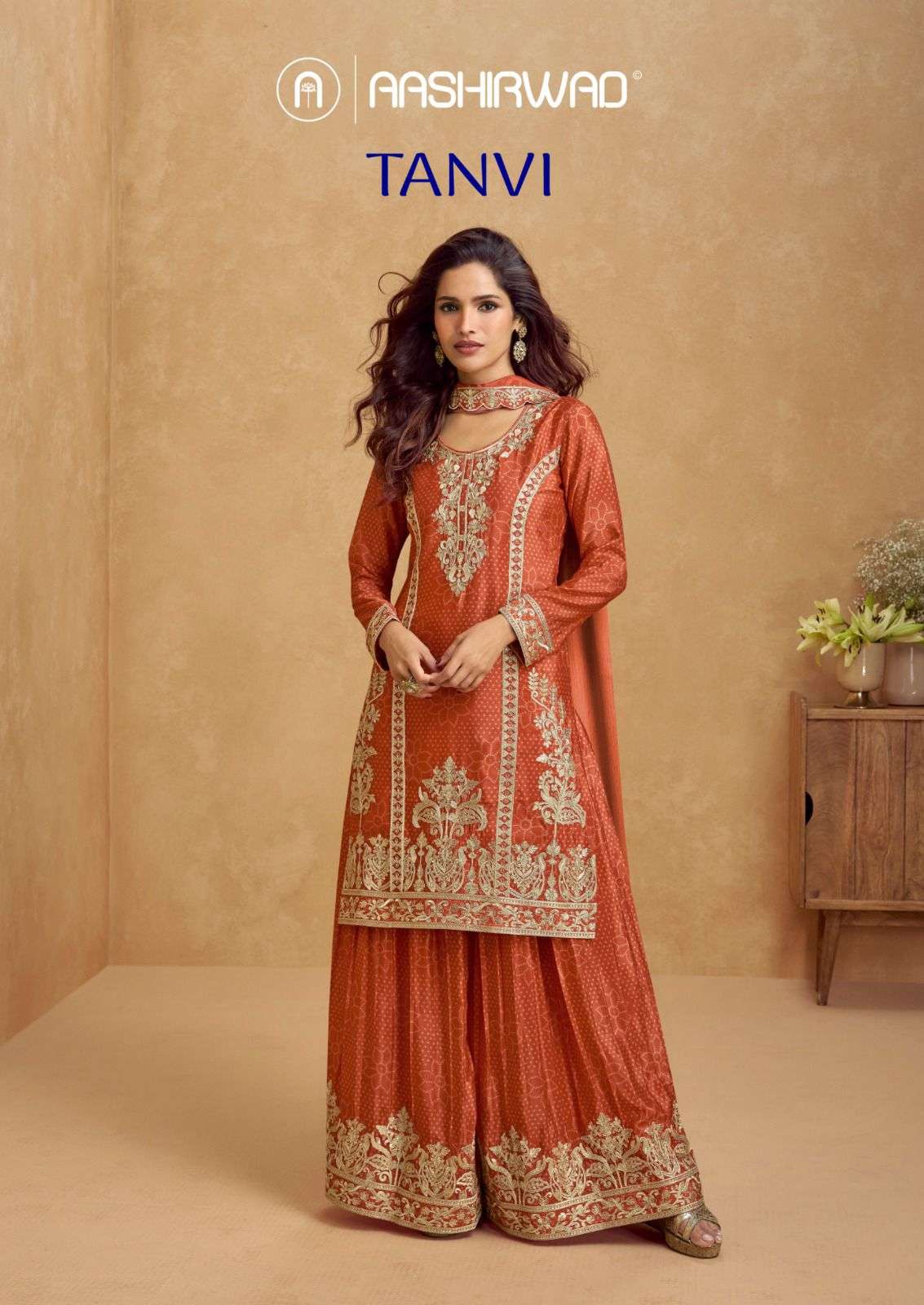  tanvi by aashirwad creation 10284-10287 series chinon silk fancy free size catalogue buy online dealer 