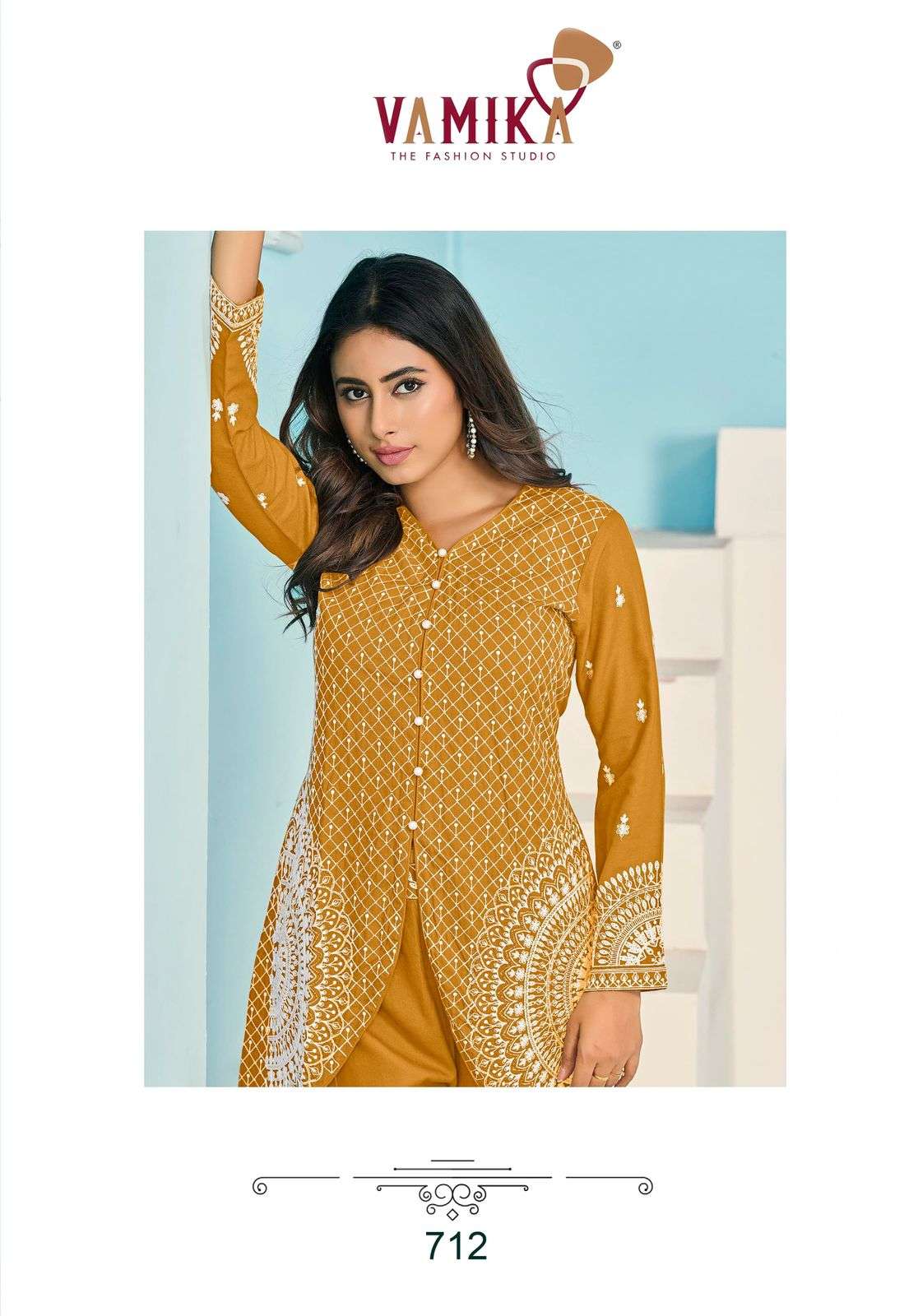 veera vol 3 by vamika 711-715 series latest designer daily wear readymade cord set best online price surat
