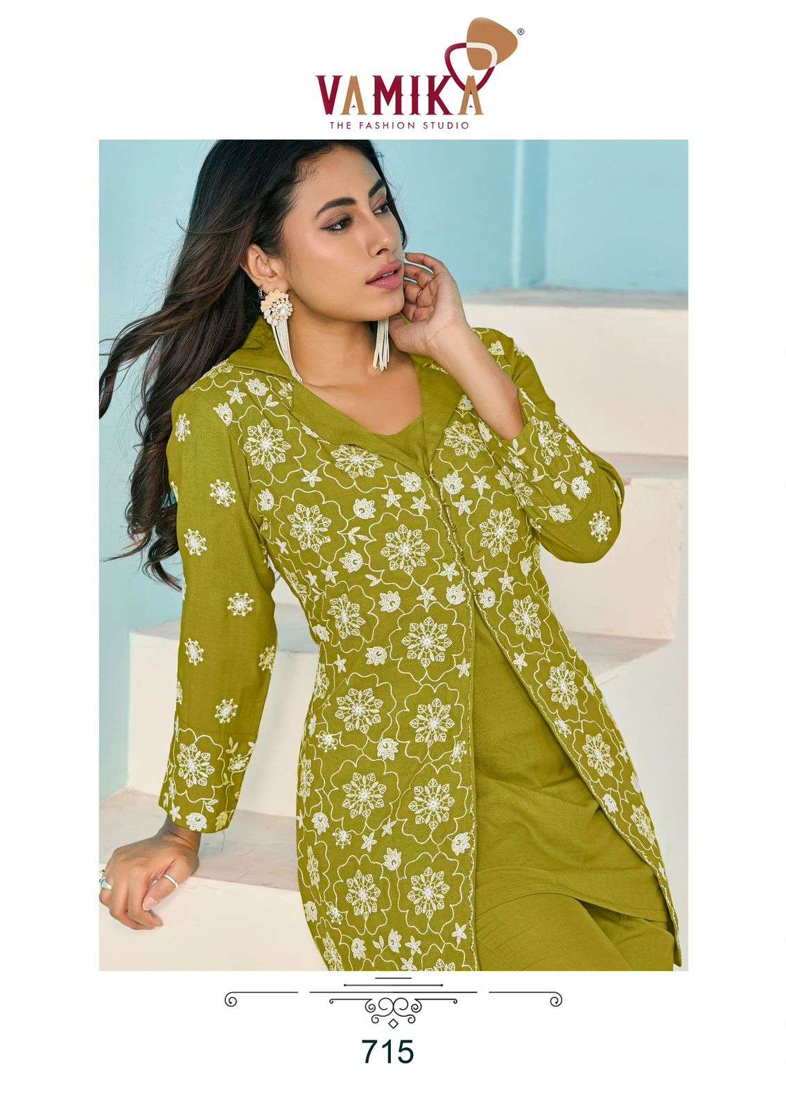 veera vol 3 by vamika 711-715 series latest designer daily wear readymade cord set best online price surat