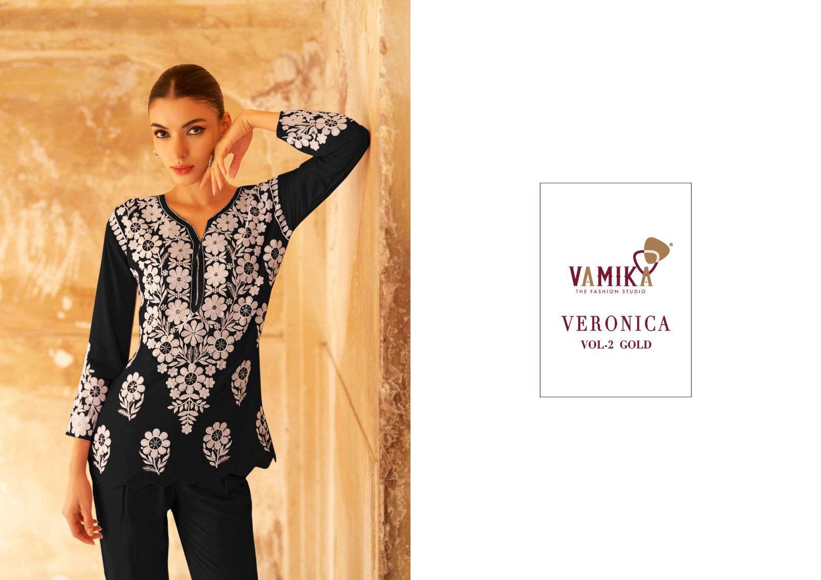 veronica vol-2 by vamika colors latest designer stylish readymade cord set collection online surat