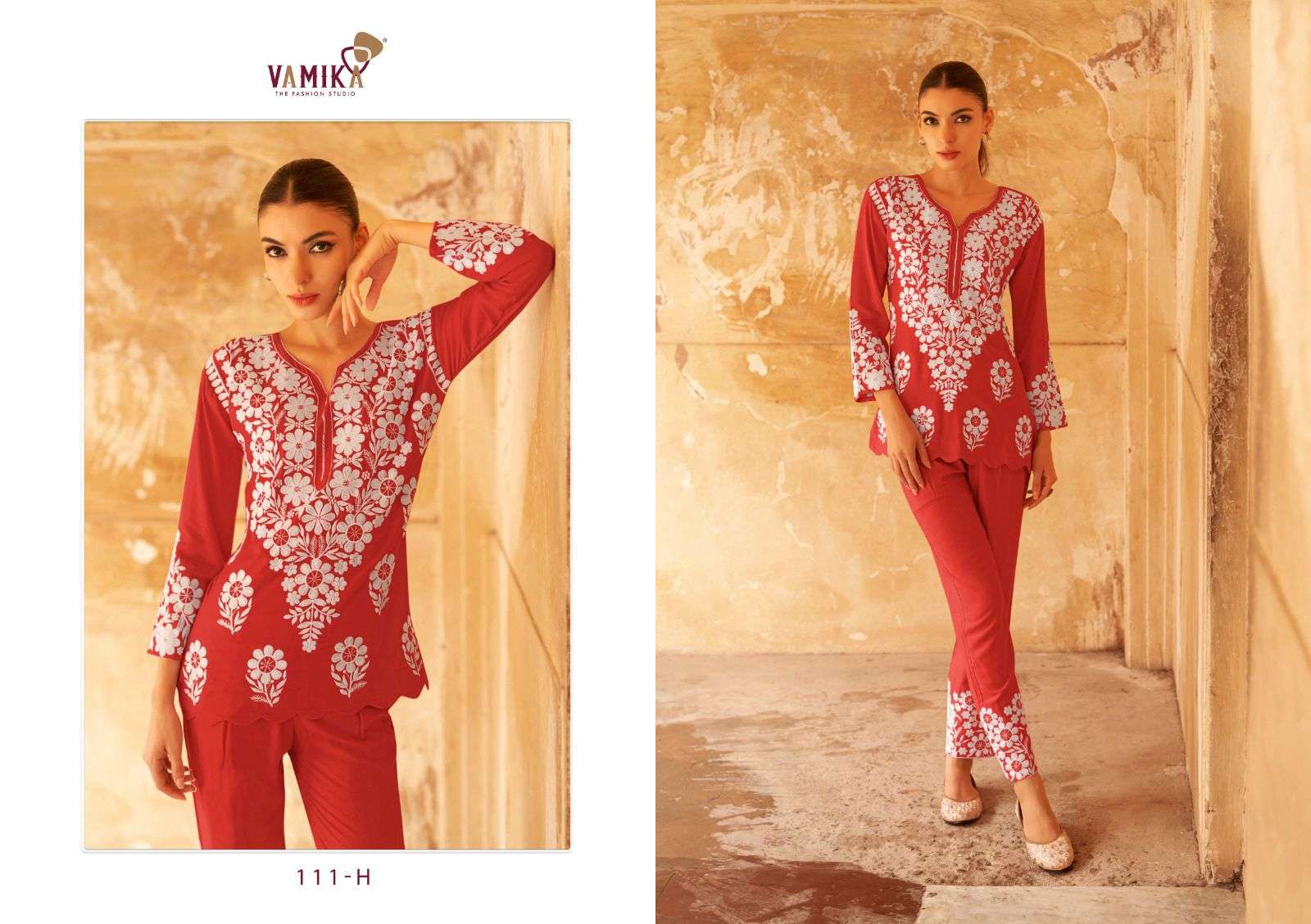 veronica vol-2 by vamika colors latest designer stylish readymade cord set collection online surat