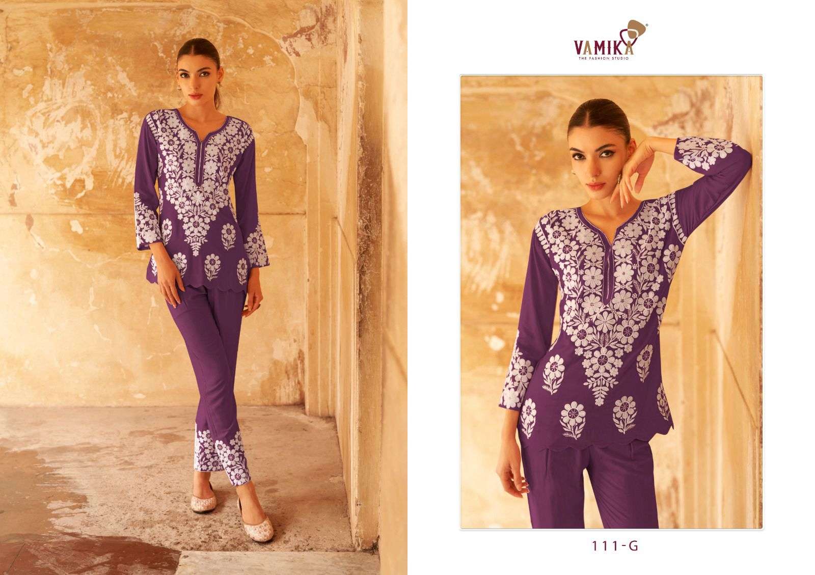 veronica vol-2 by vamika colors latest designer stylish readymade cord set collection online surat