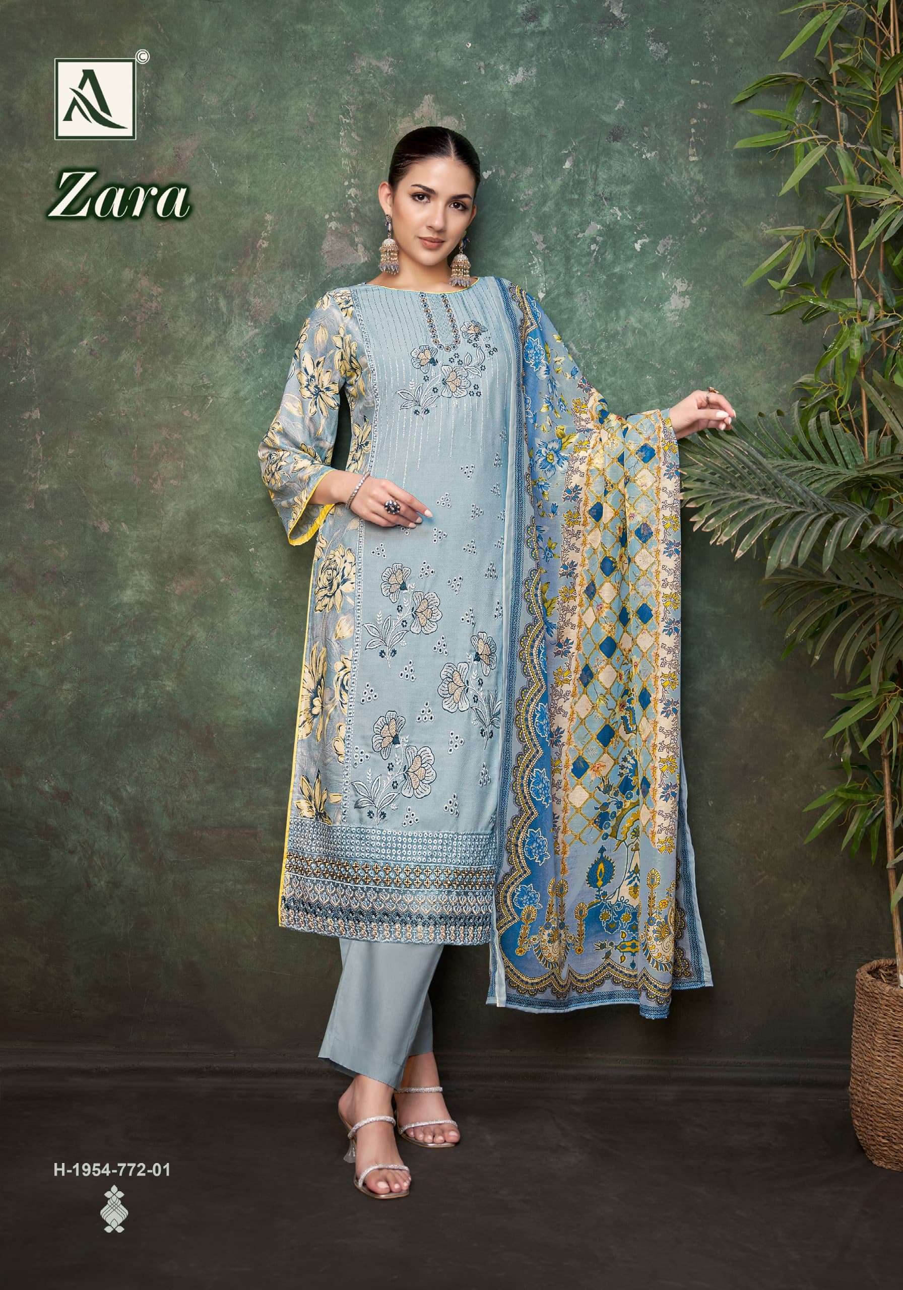 zara by alok suits colors exclusive designer fancy embroidery work salwar suits collection surat