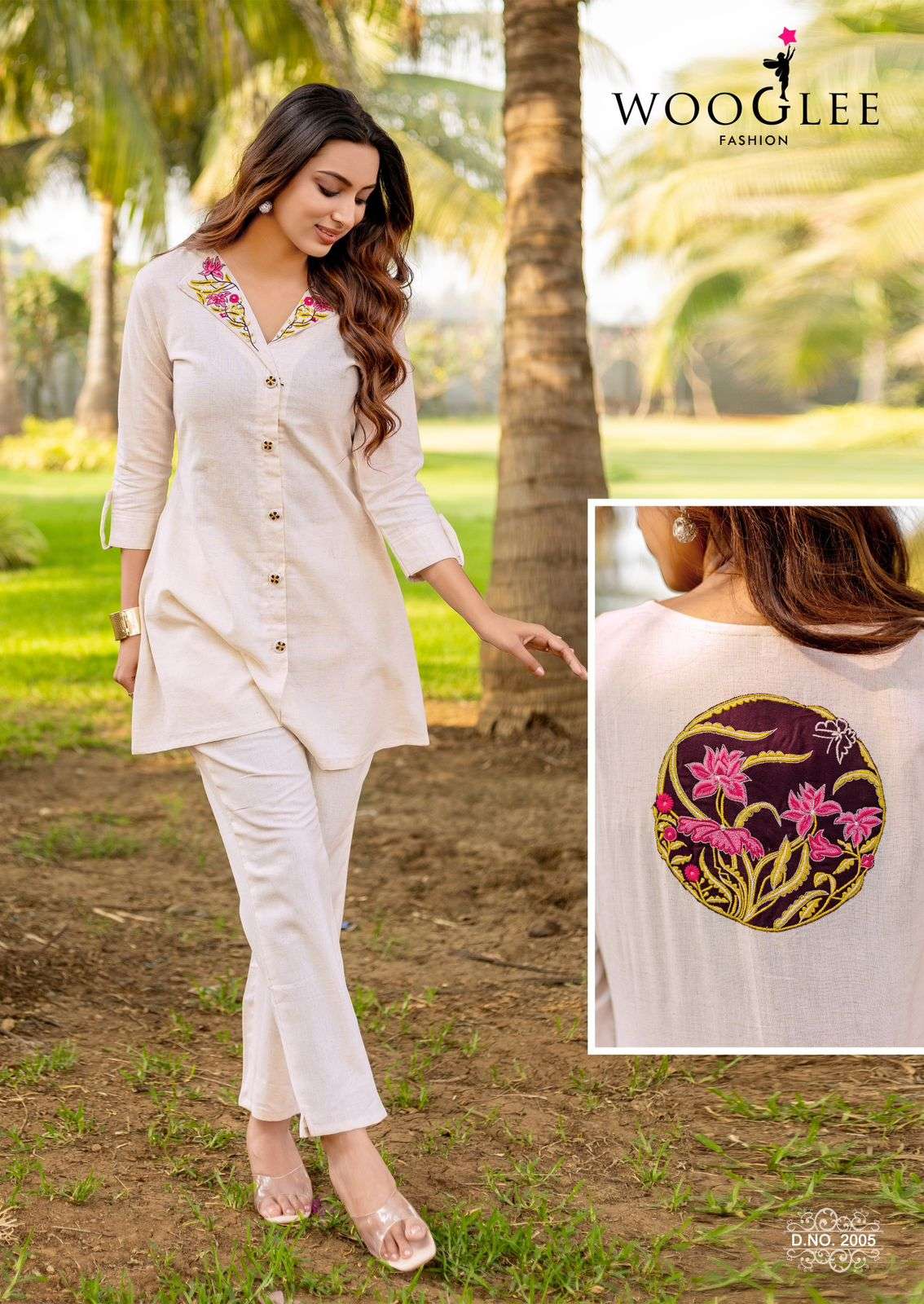 zeel by wooglee 2001-2006 series fancy handwork stylish summer wear cord set collection online surat