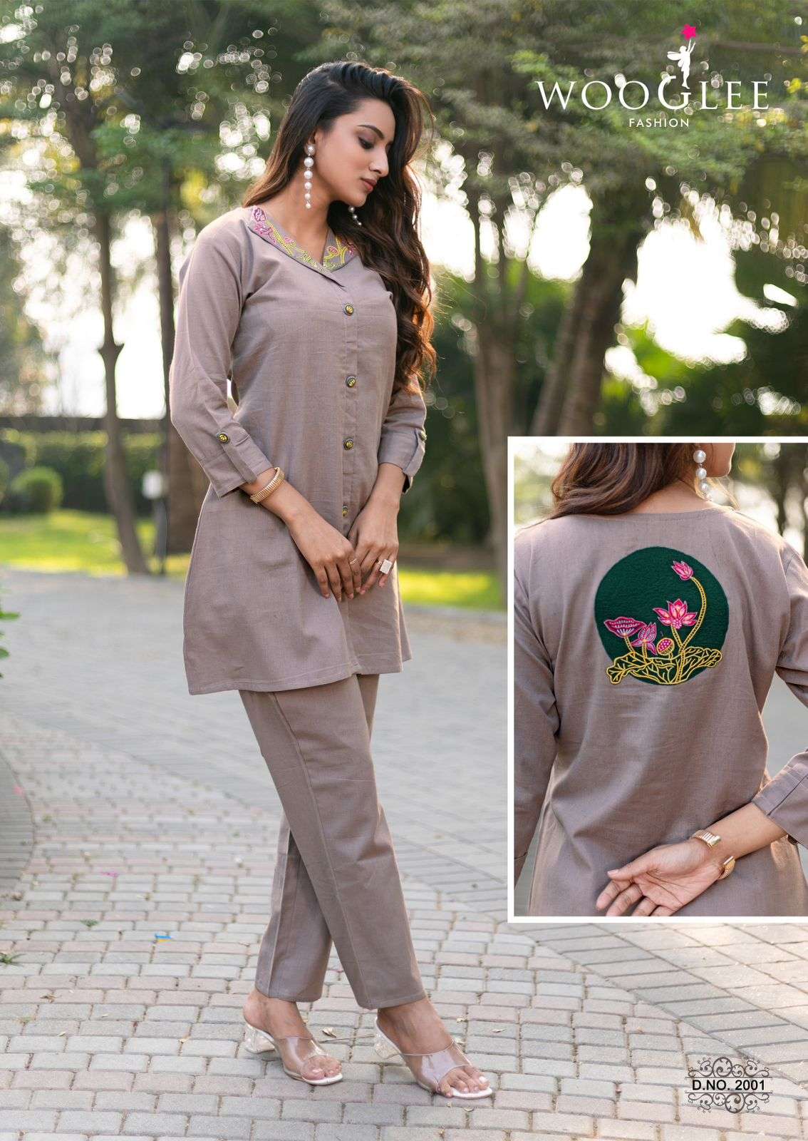 zeel by wooglee 2001-2006 series fancy handwork stylish summer wear cord set collection online surat
