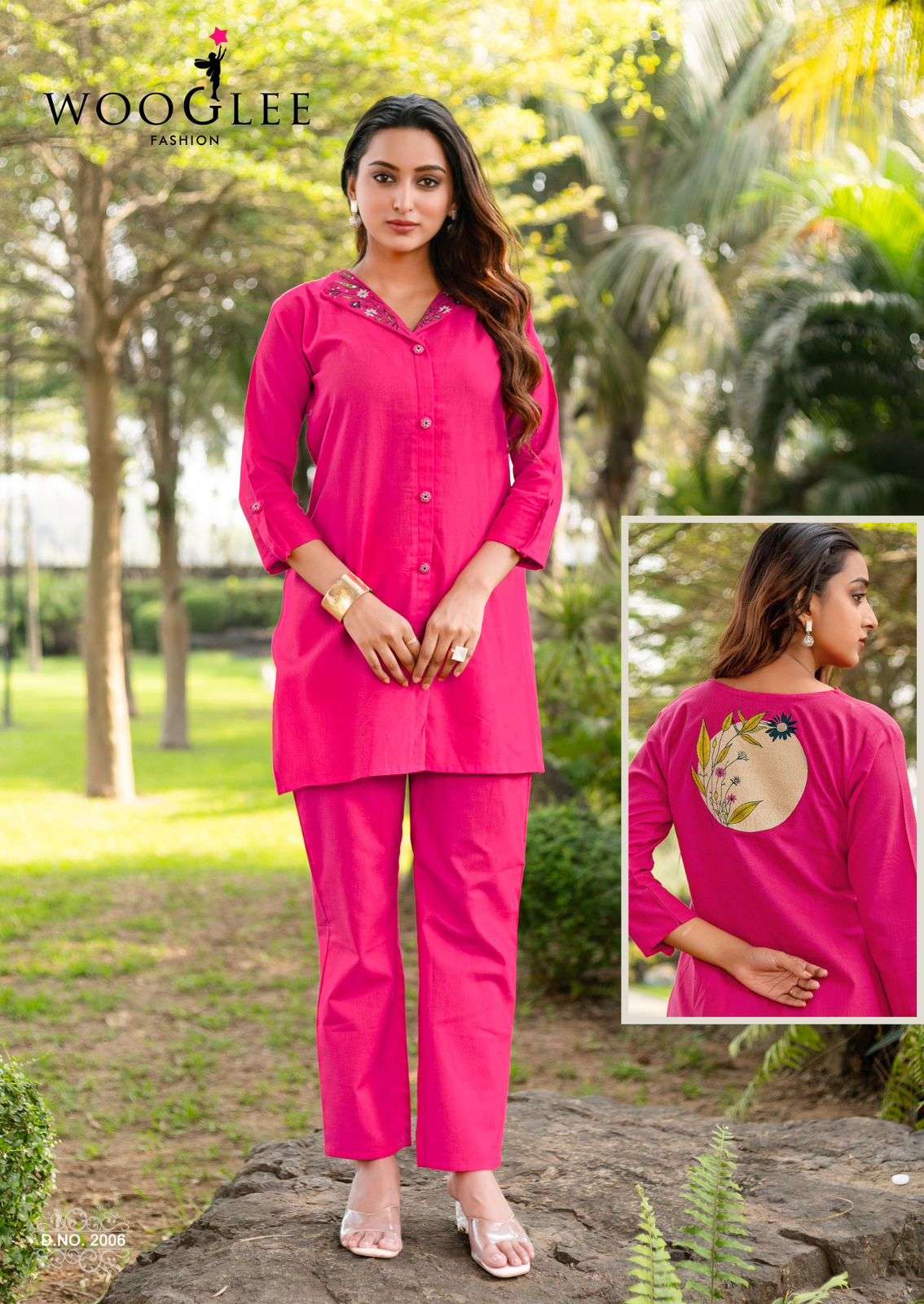 zeel by wooglee 2001-2006 series fancy handwork stylish summer wear cord set collection online surat