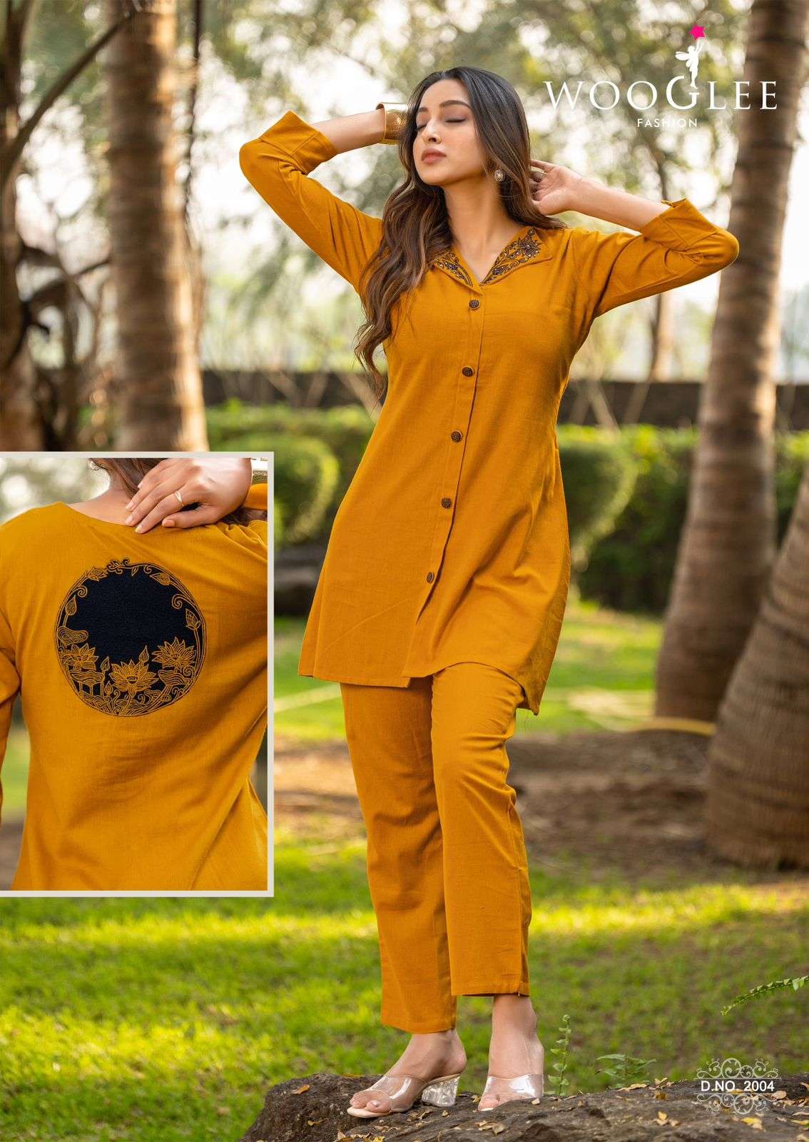 zeel by wooglee 2001-2006 series fancy handwork stylish summer wear cord set collection online surat
