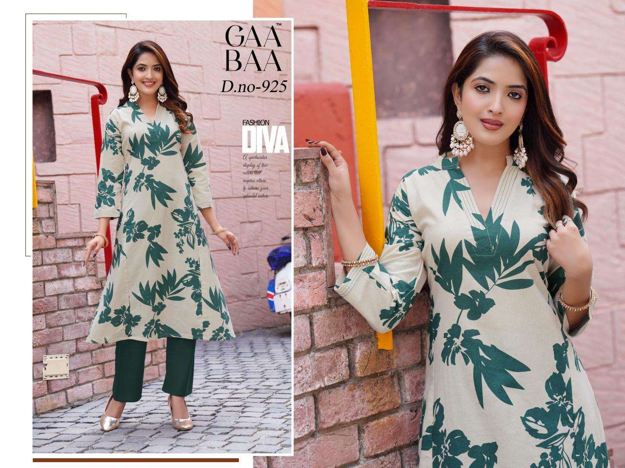 925 by gaabaa exclusive designer party wear cotton printed cord set wholesaler surat