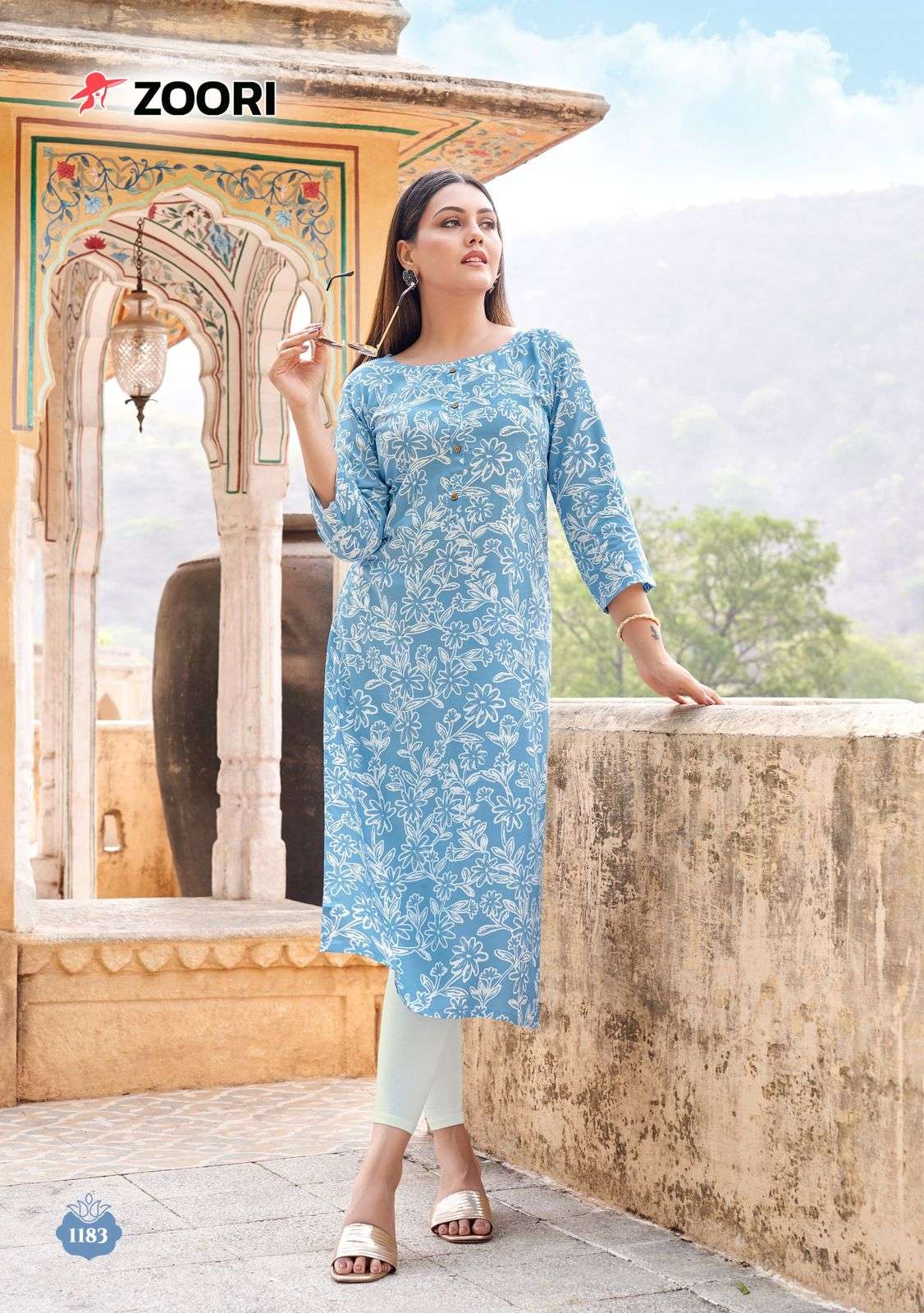 akshara vol-31 by zoori colors rayon with embroidered kurti wholesaler surat