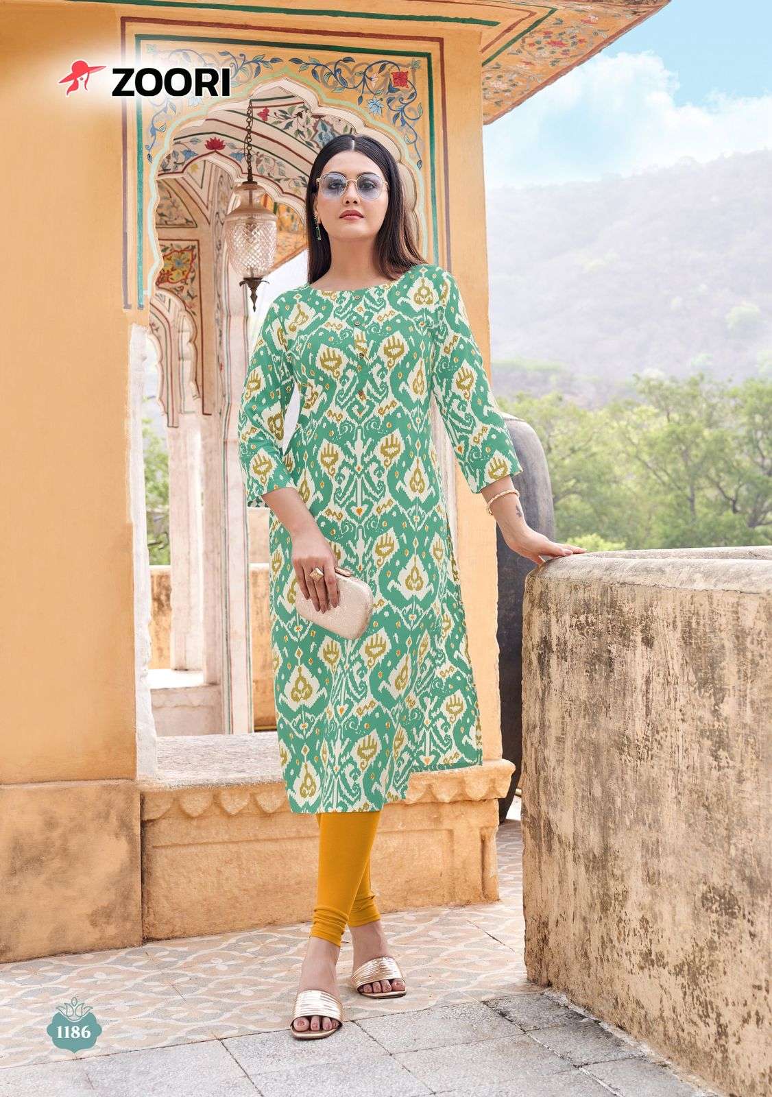 akshara vol-31 by zoori colors rayon with embroidered kurti wholesaler surat
