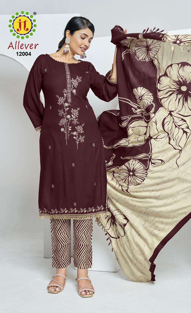 allever vol-12 by jamatmal colors designer casual wear embroidered suit supplier 