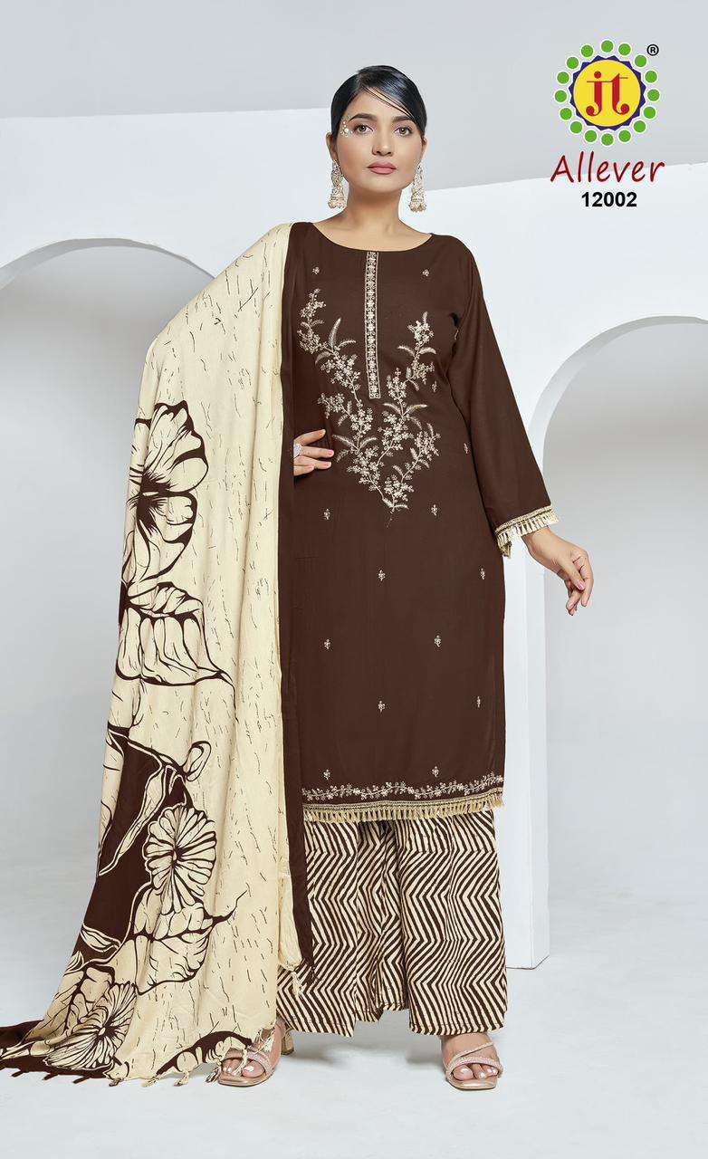 allever vol-12 by jamatmal colors designer casual wear embroidered suit supplier 