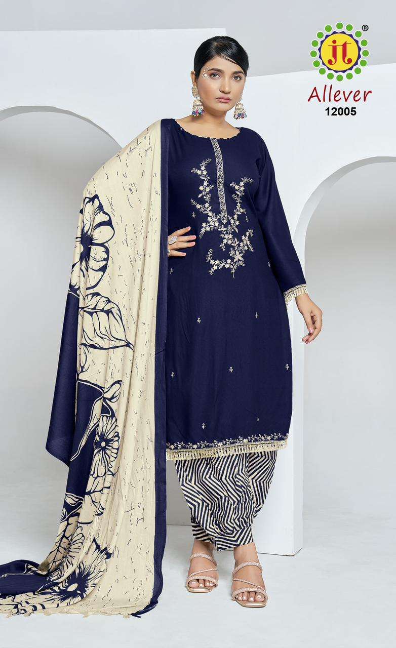 allever vol-12 by jamatmal colors designer casual wear embroidered suit supplier 