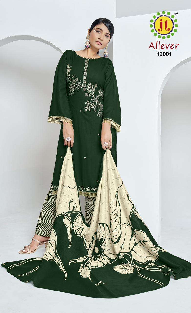 allever vol-12 by jamatmal colors designer casual wear embroidered suit supplier 