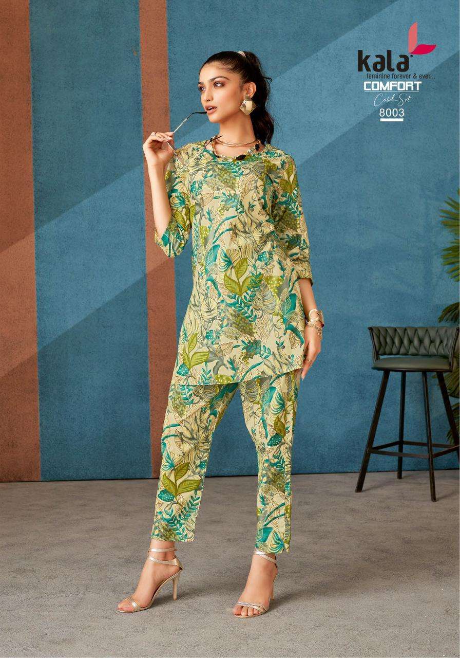comfort cord set vol-3 by kala creation 8001-8012 series cotton summer wear cord set exporter surat