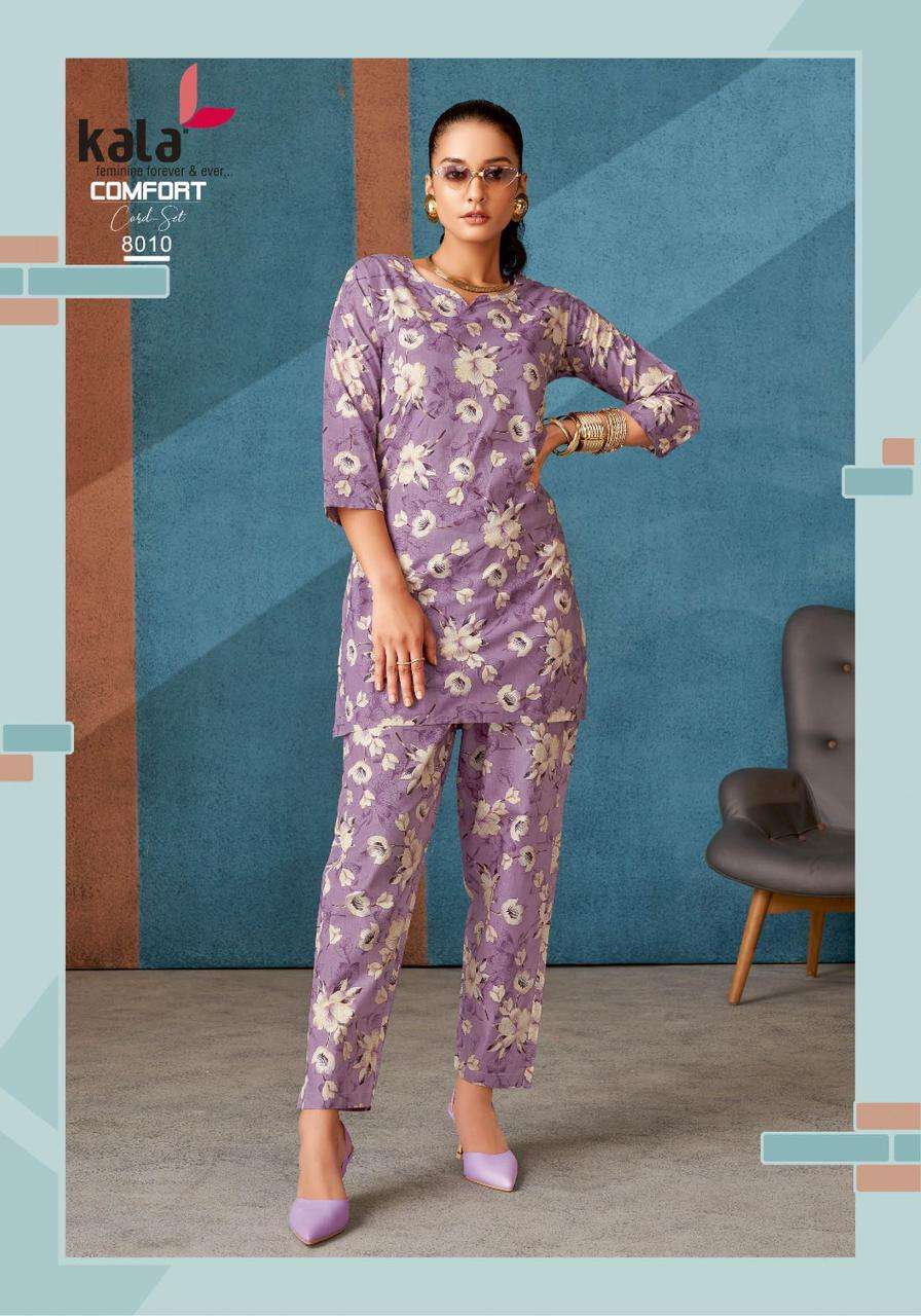 comfort cord set vol-3 by kala creation 8001-8012 series cotton summer wear cord set exporter surat