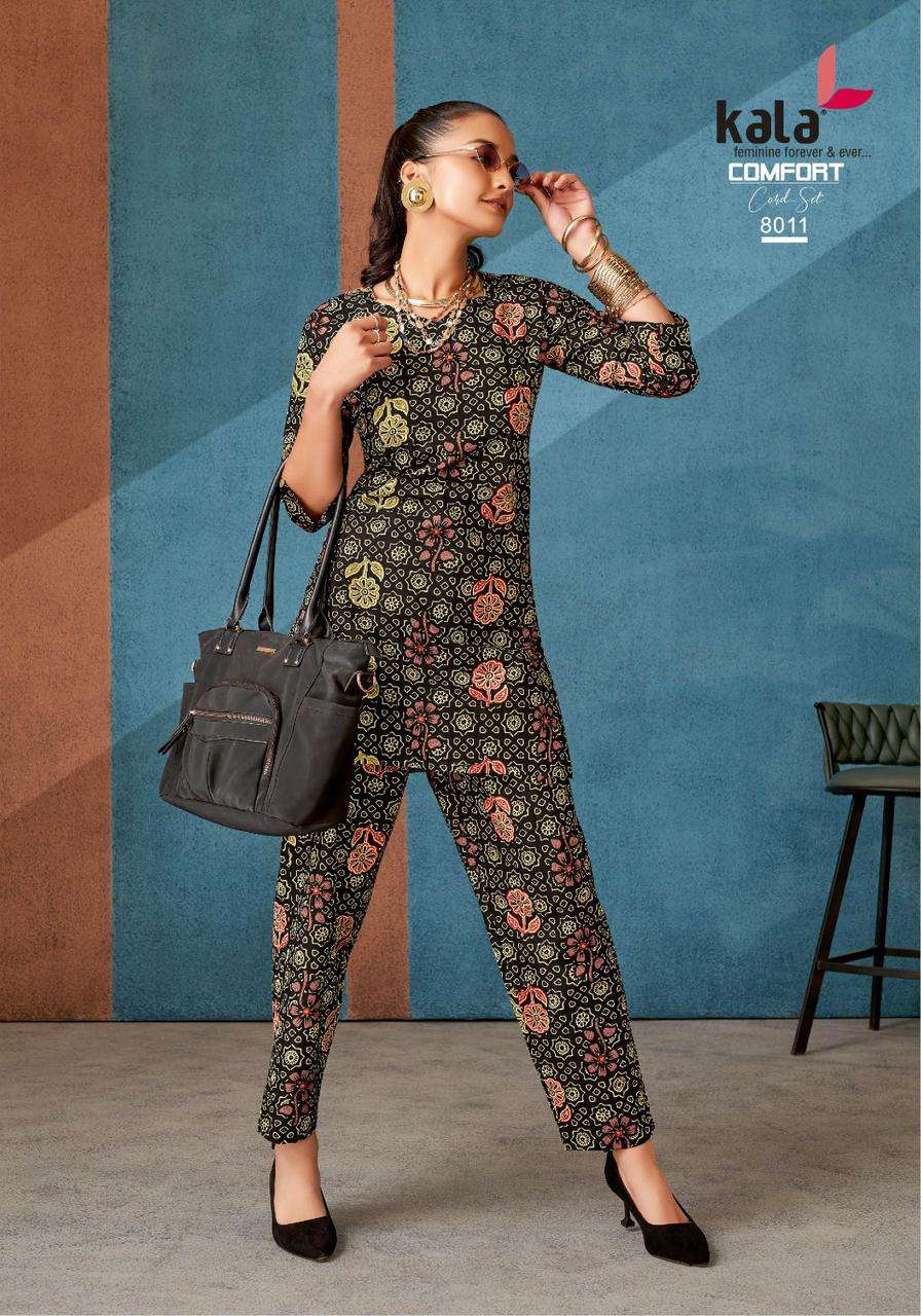 comfort cord set vol-3 by kala creation 8001-8012 series cotton summer wear cord set exporter surat