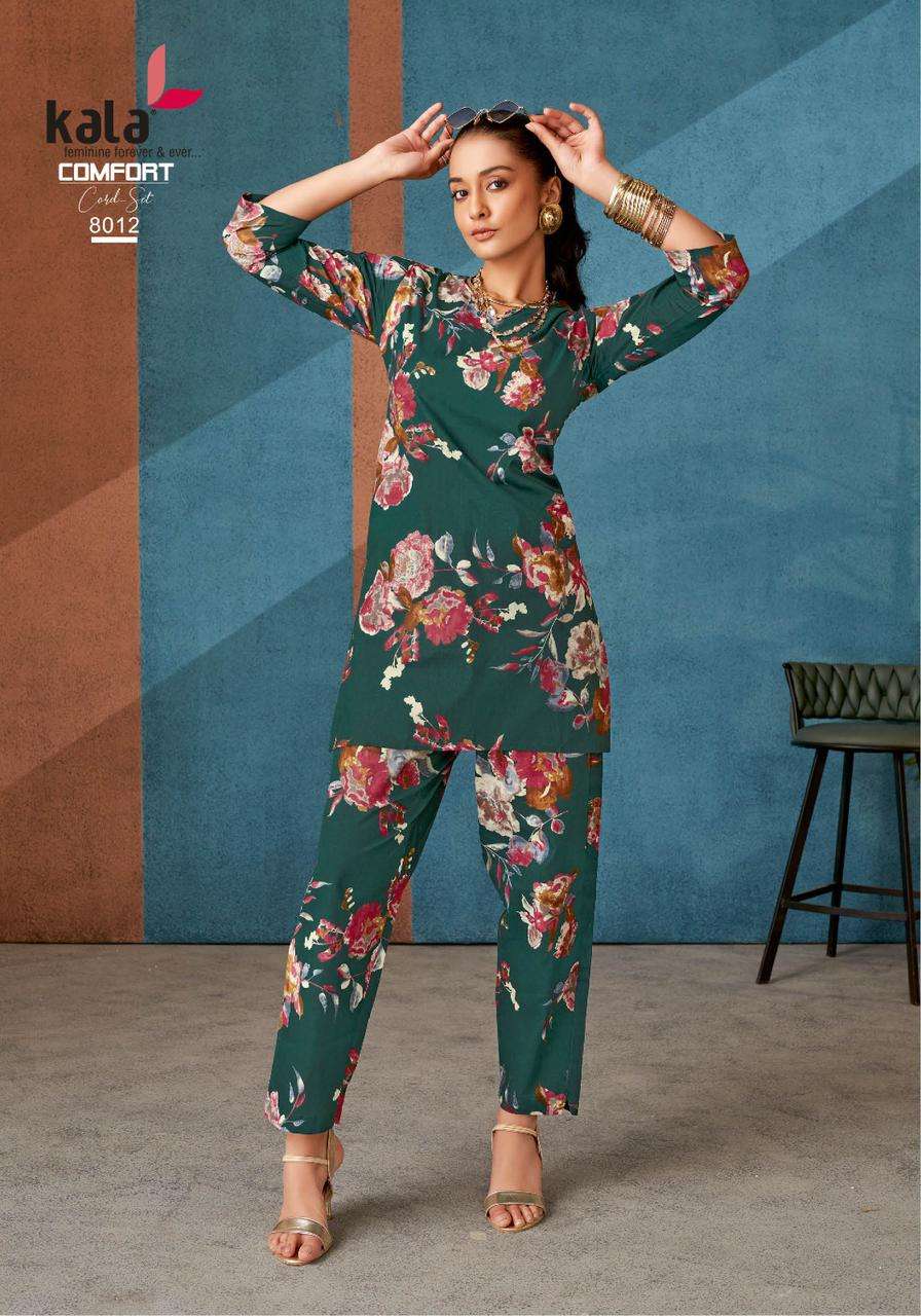 comfort cord set vol-3 by kala creation 8001-8012 series cotton summer wear cord set exporter surat