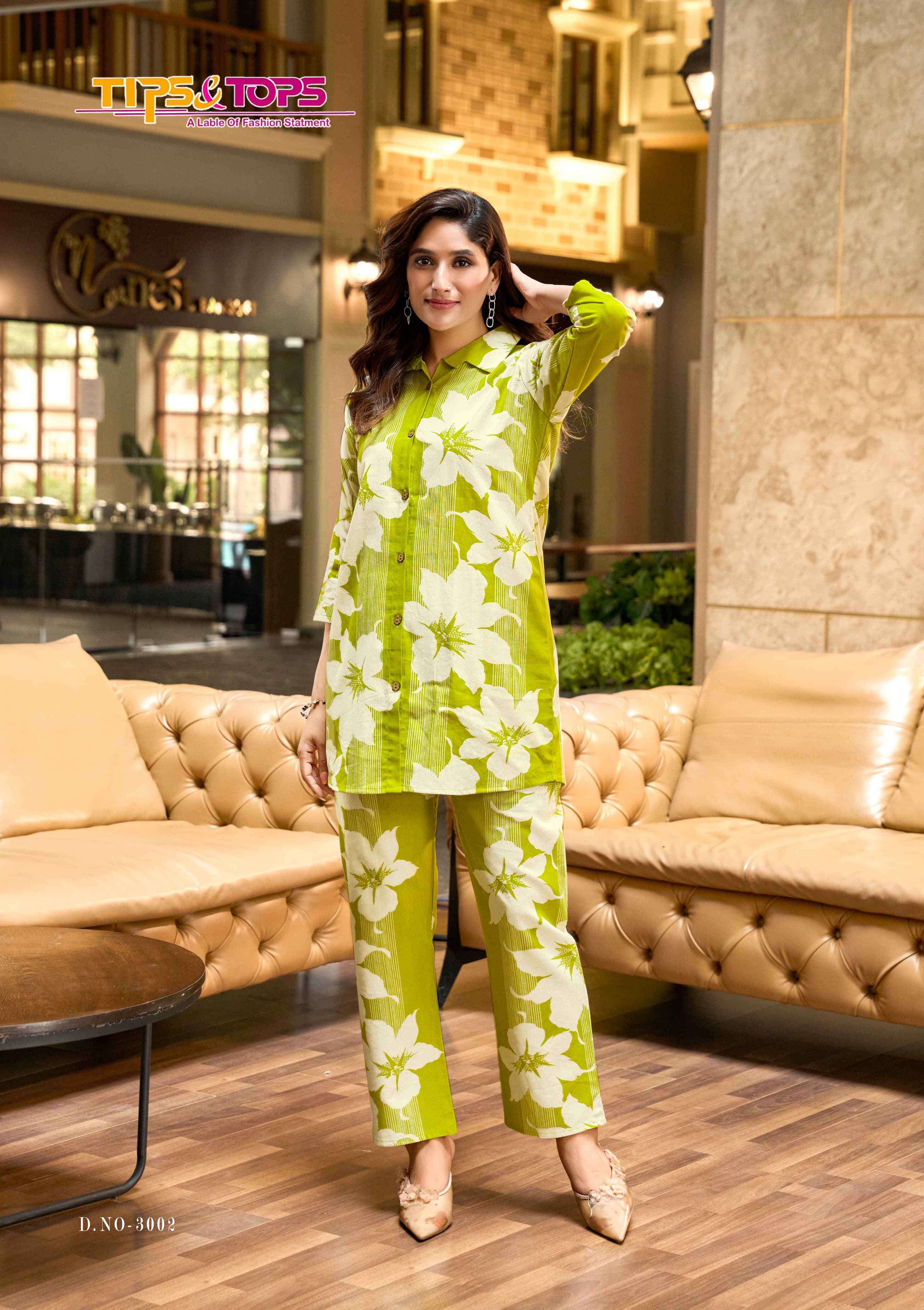 cotton beats vol-3 by tips&tops 3001-3006 series cotton summer wear cord set supplier surat