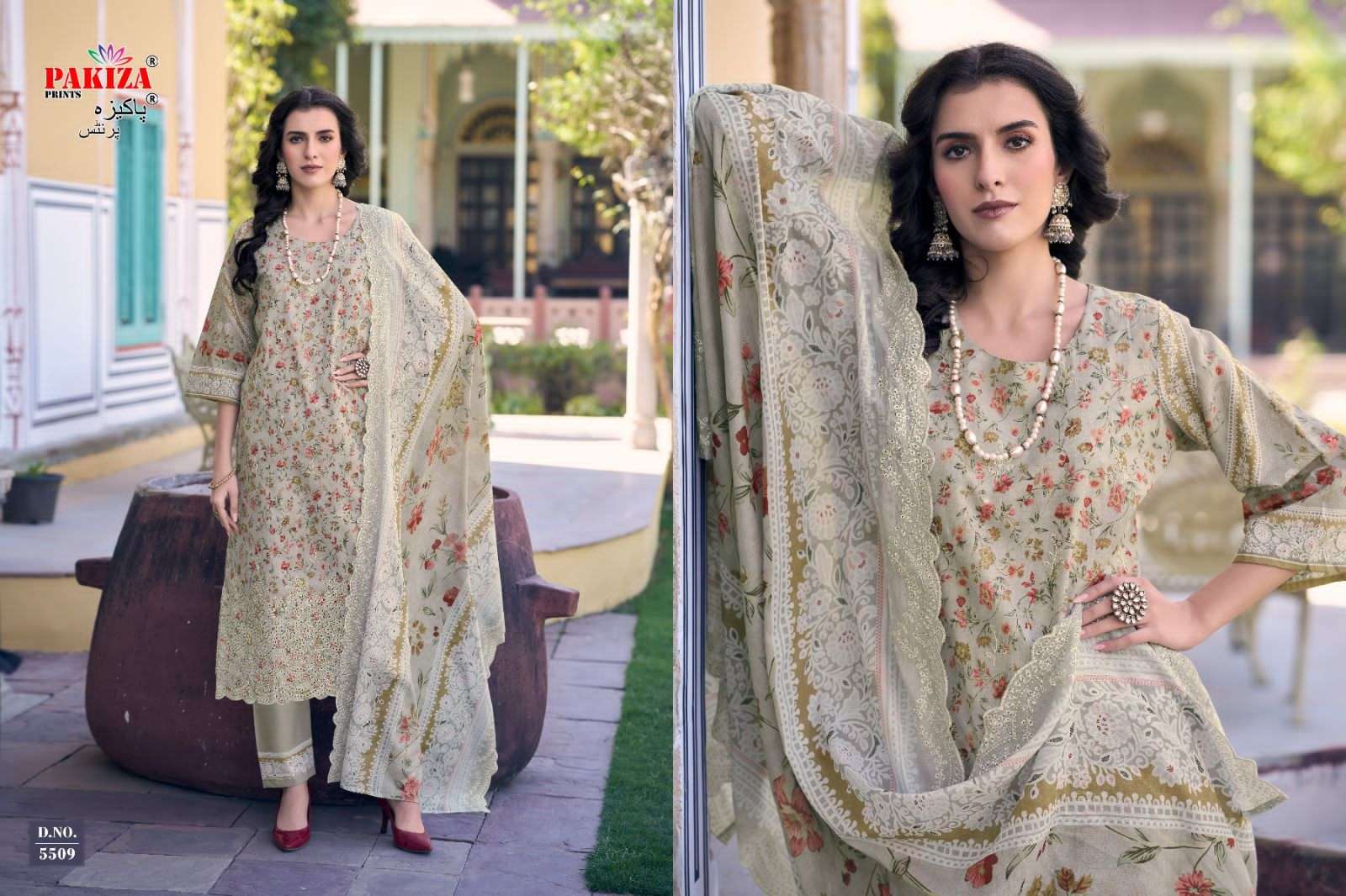 faraz vol-55 by pakiza colors latest designer party wear unstitch suit collection surat