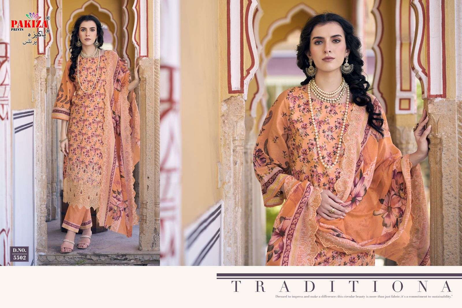 faraz vol-55 by pakiza colors latest designer party wear unstitch suit collection surat