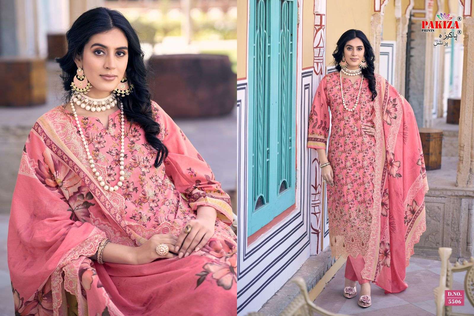faraz vol-55 by pakiza colors latest designer party wear unstitch suit collection surat