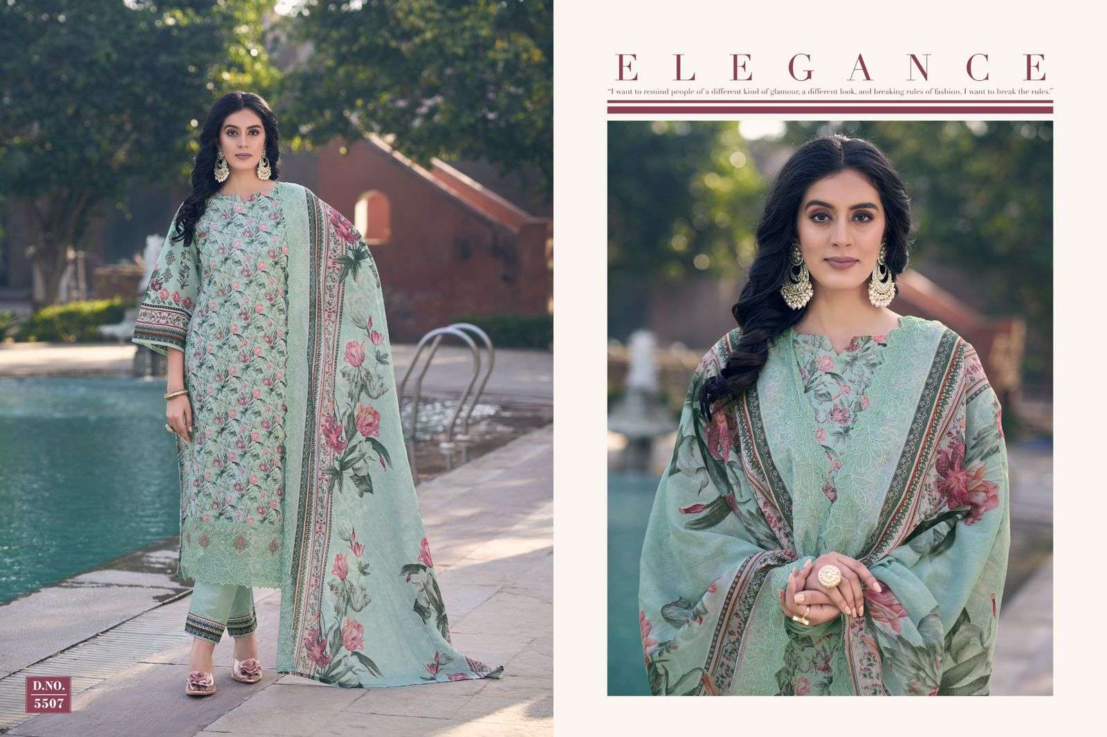 faraz vol-55 by pakiza colors latest designer party wear unstitch suit collection surat