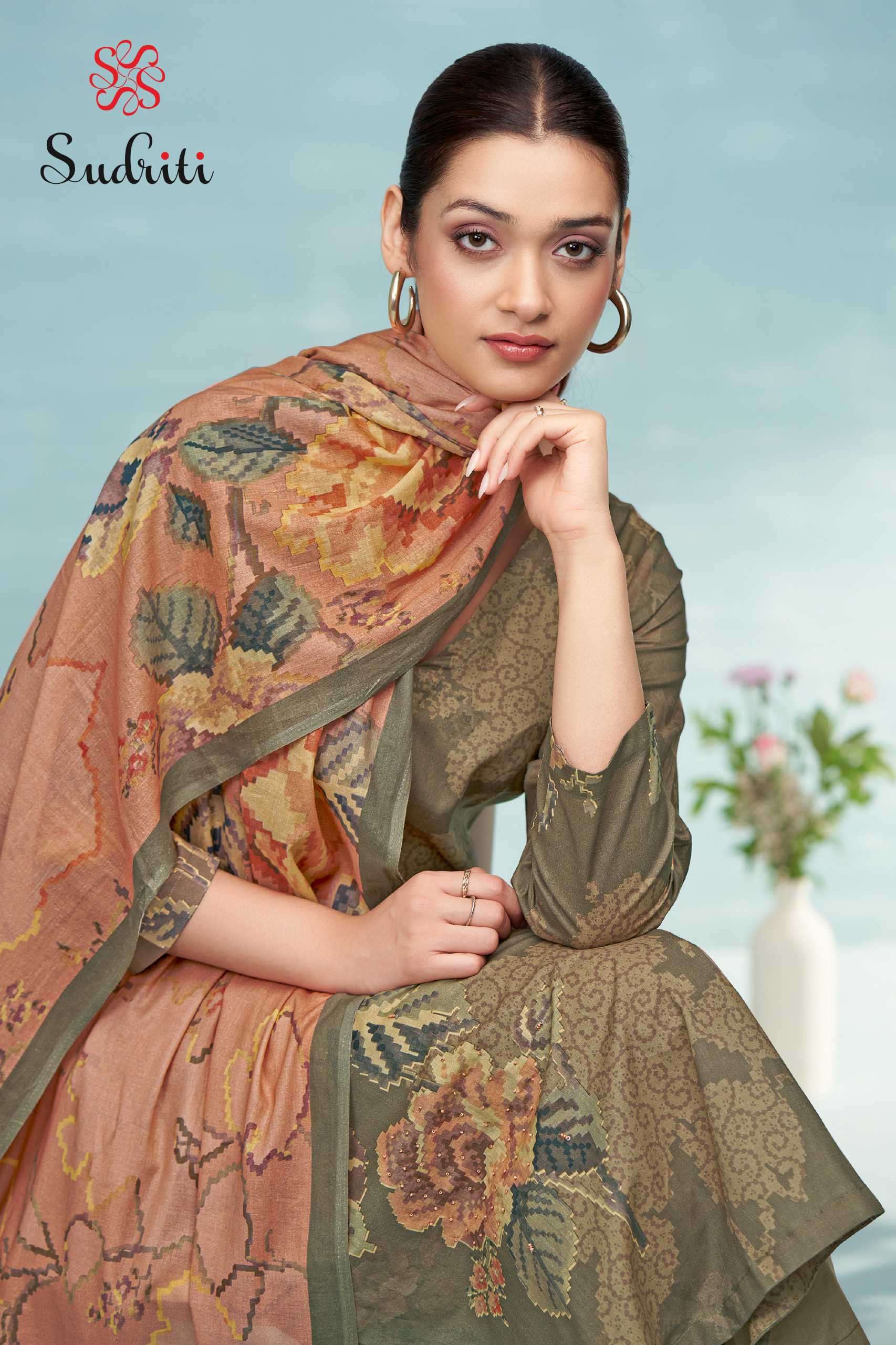 fariha by sudriti colors casual wear cotton digital printed suit wholesaler surat