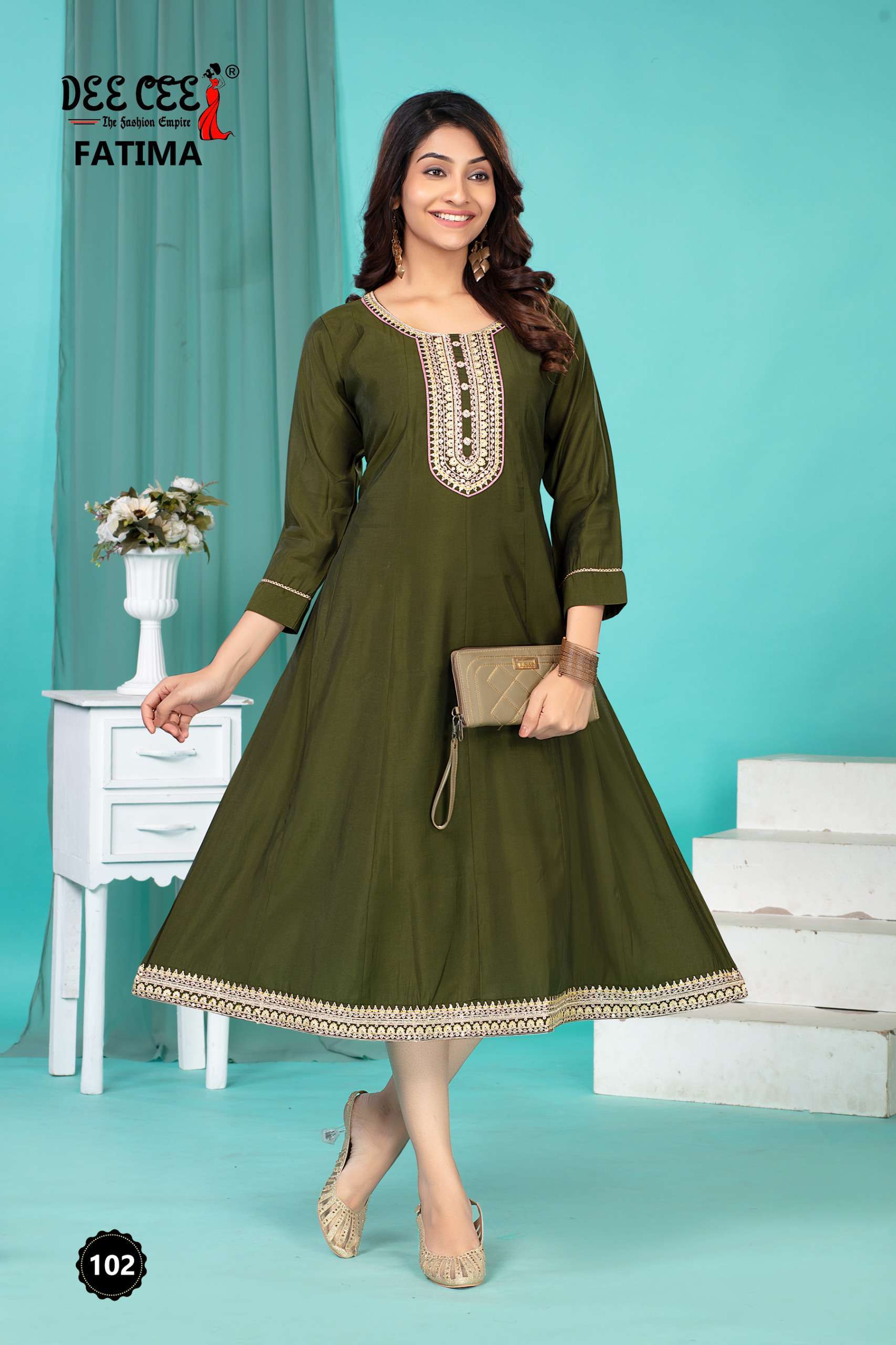 fatima by deecee colors exclusive designer roman silk readymade kurti supplier surat