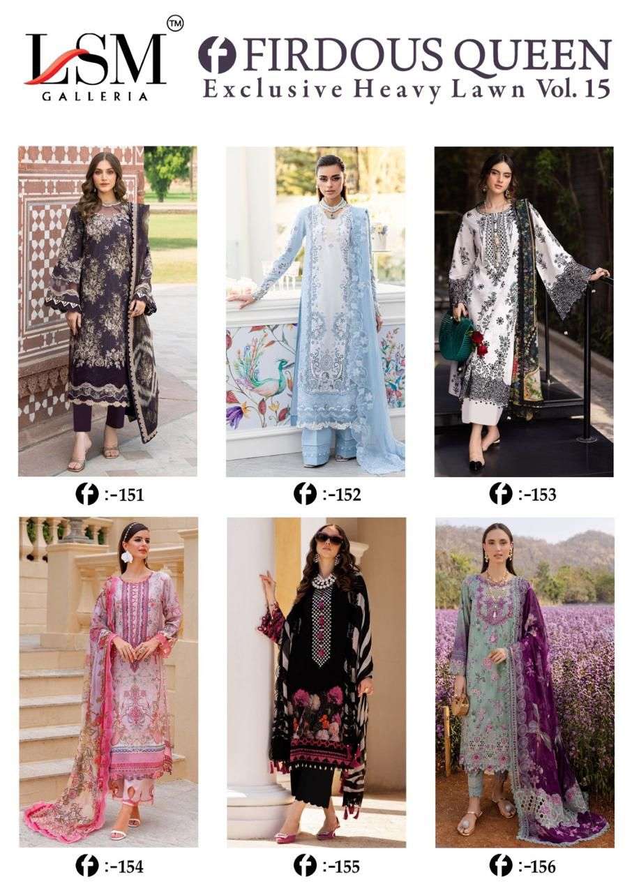 firdous queen vol-15 by lsm colors exclusive designer party wear pakistani suit supplier surat