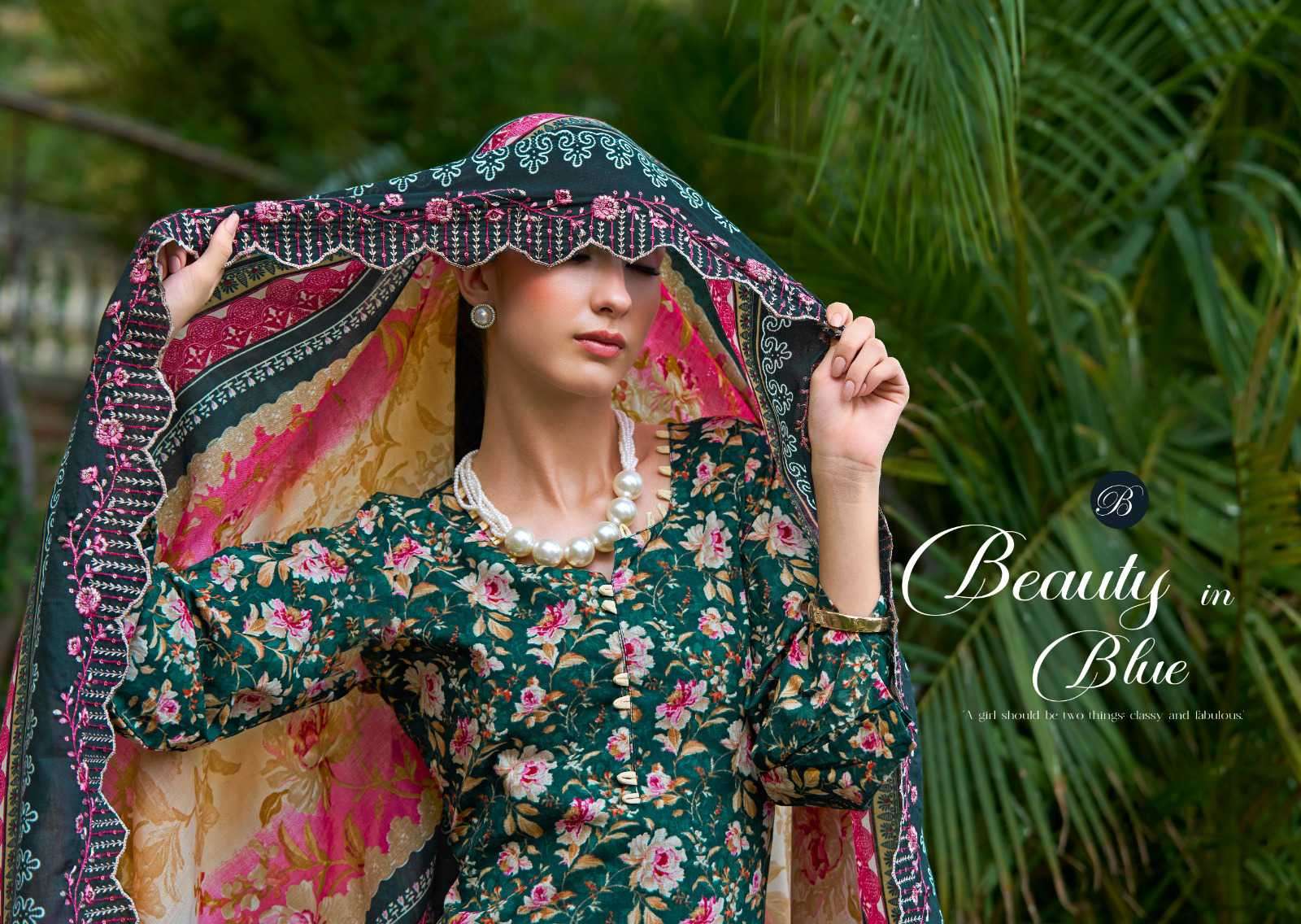 fiza by belliza designer colors cotton print with embroidered suit wholesaler surat