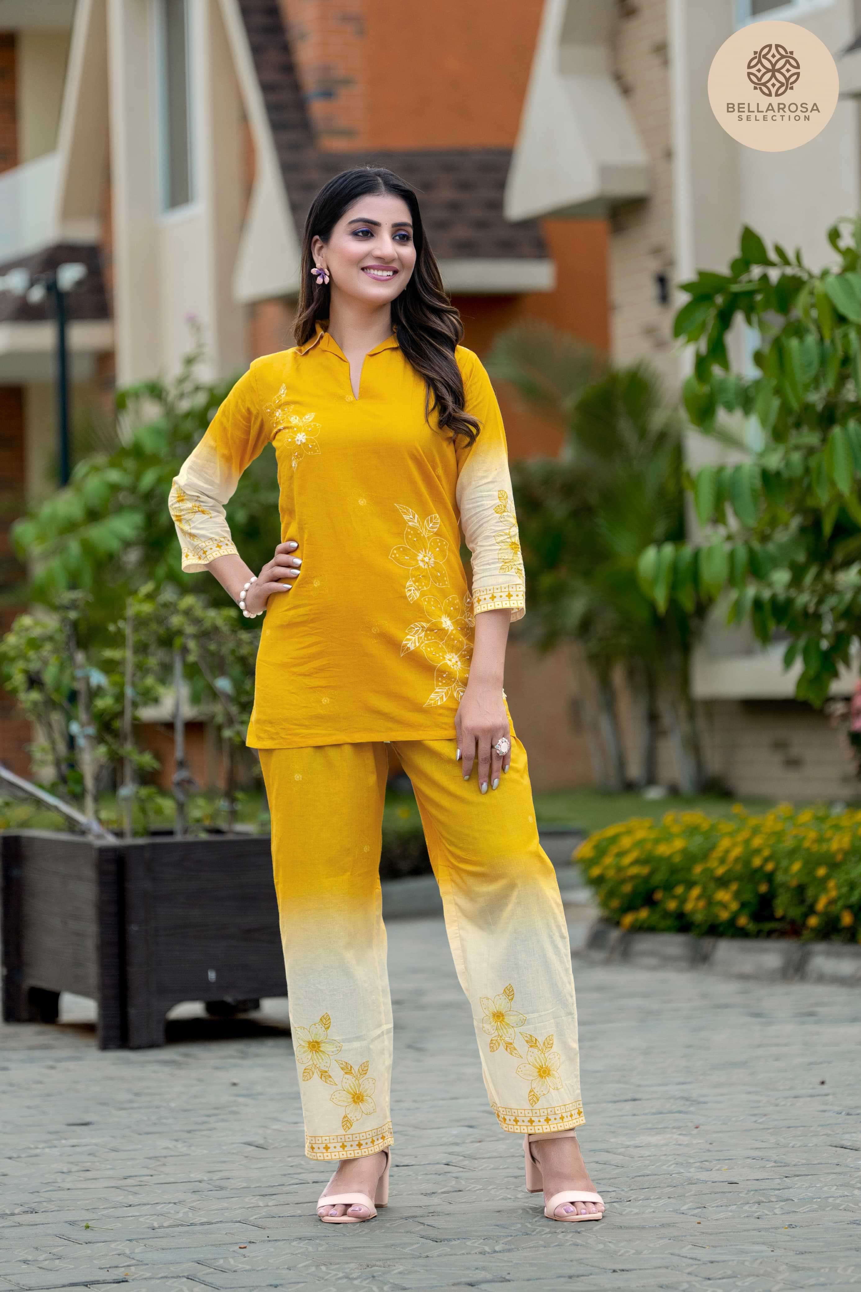 flora by bellrosa 101-105 series exclusive designer cotton cord set collection surat