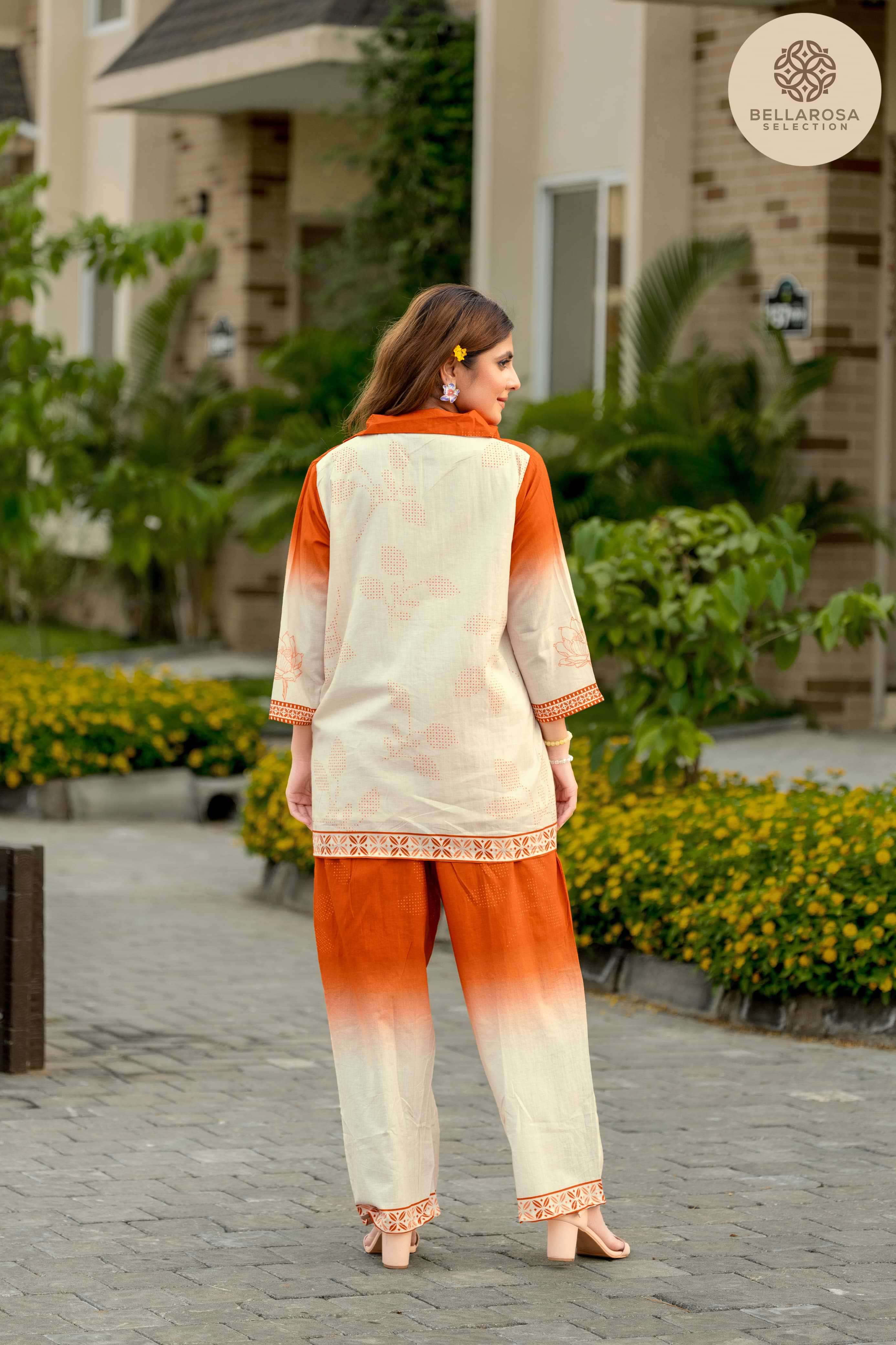 flora by bellrosa 101-105 series exclusive designer cotton cord set collection surat