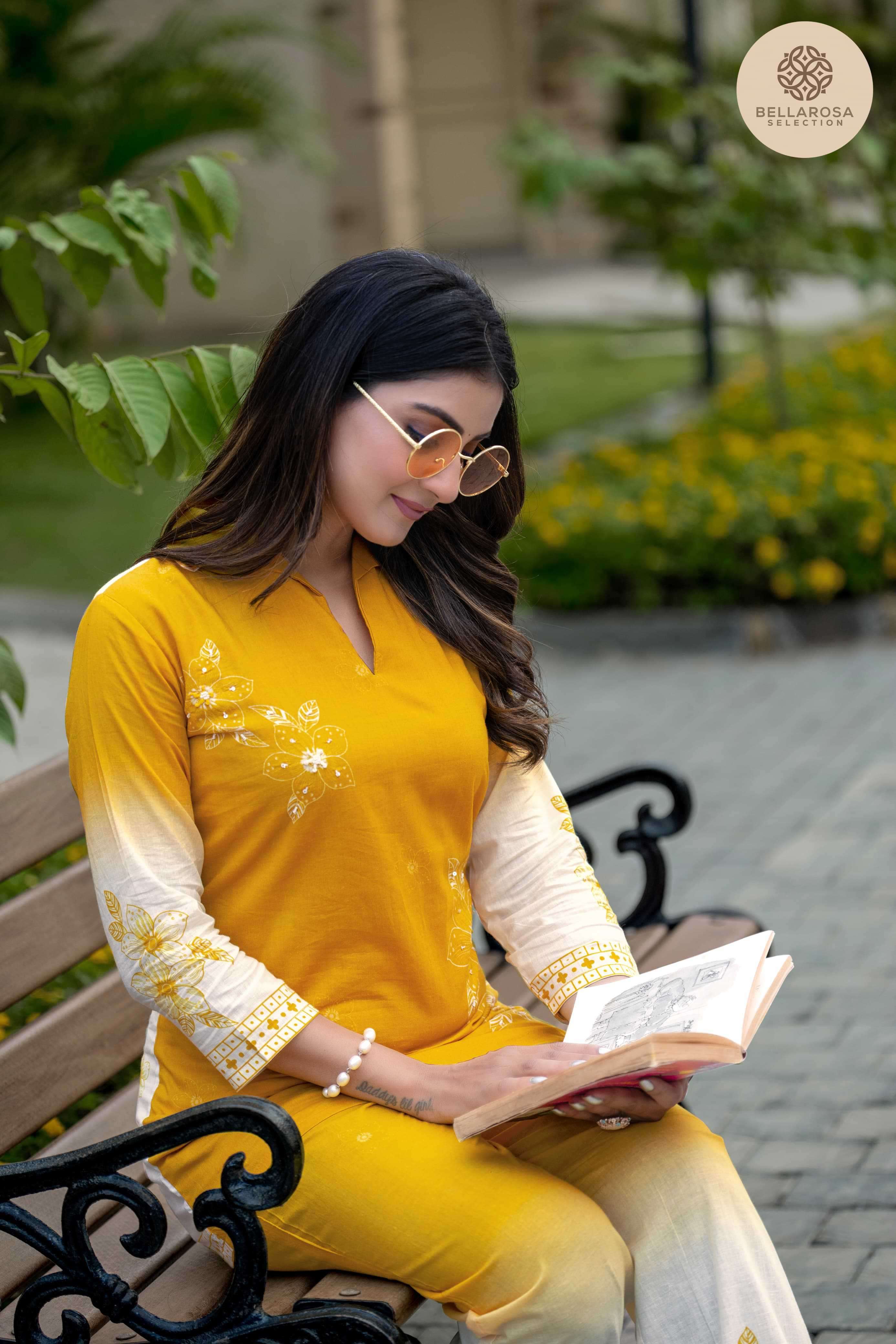 flora by bellrosa 101-105 series exclusive designer cotton cord set collection surat