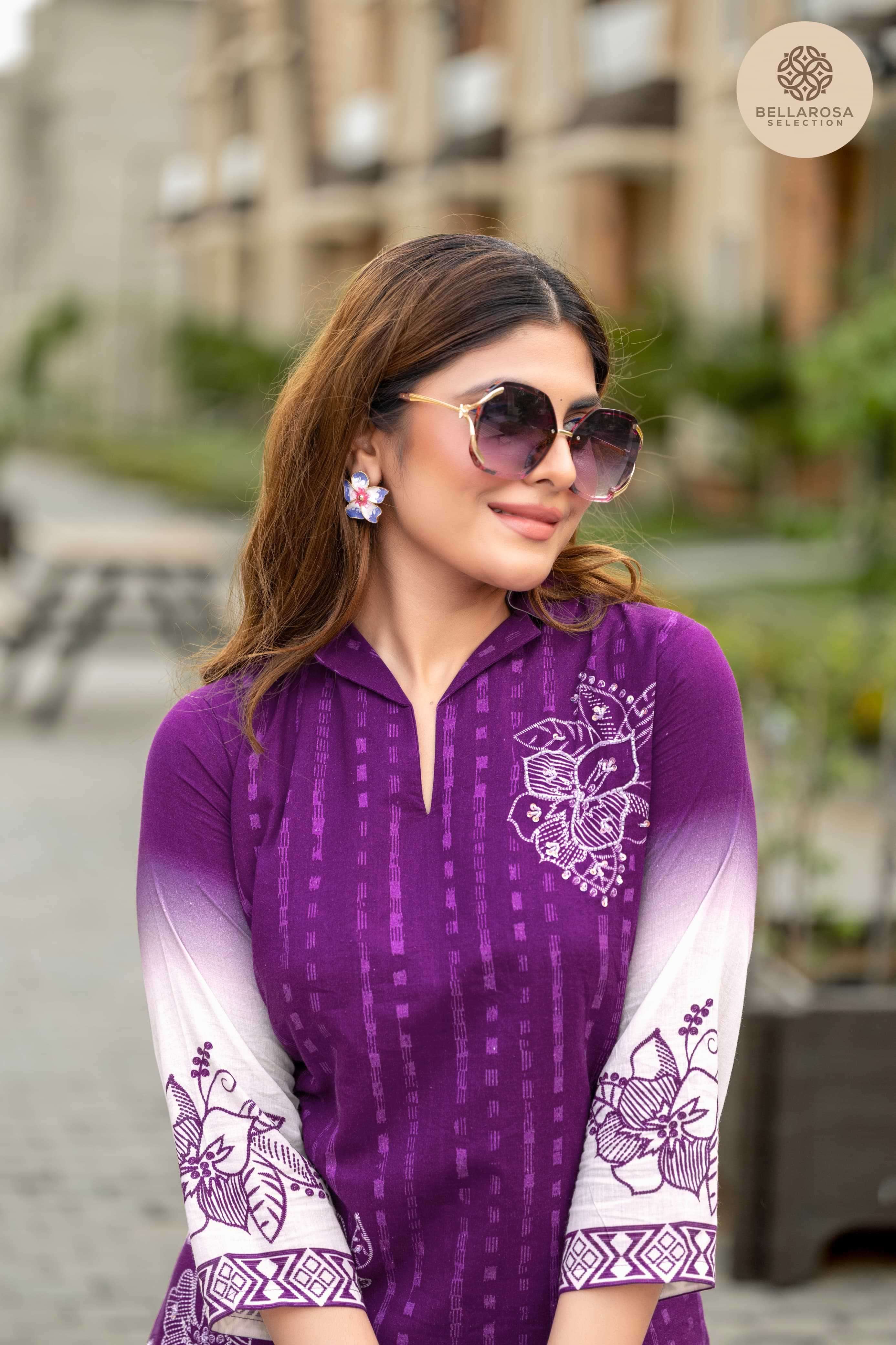flora by bellrosa 101-105 series exclusive designer cotton cord set collection surat