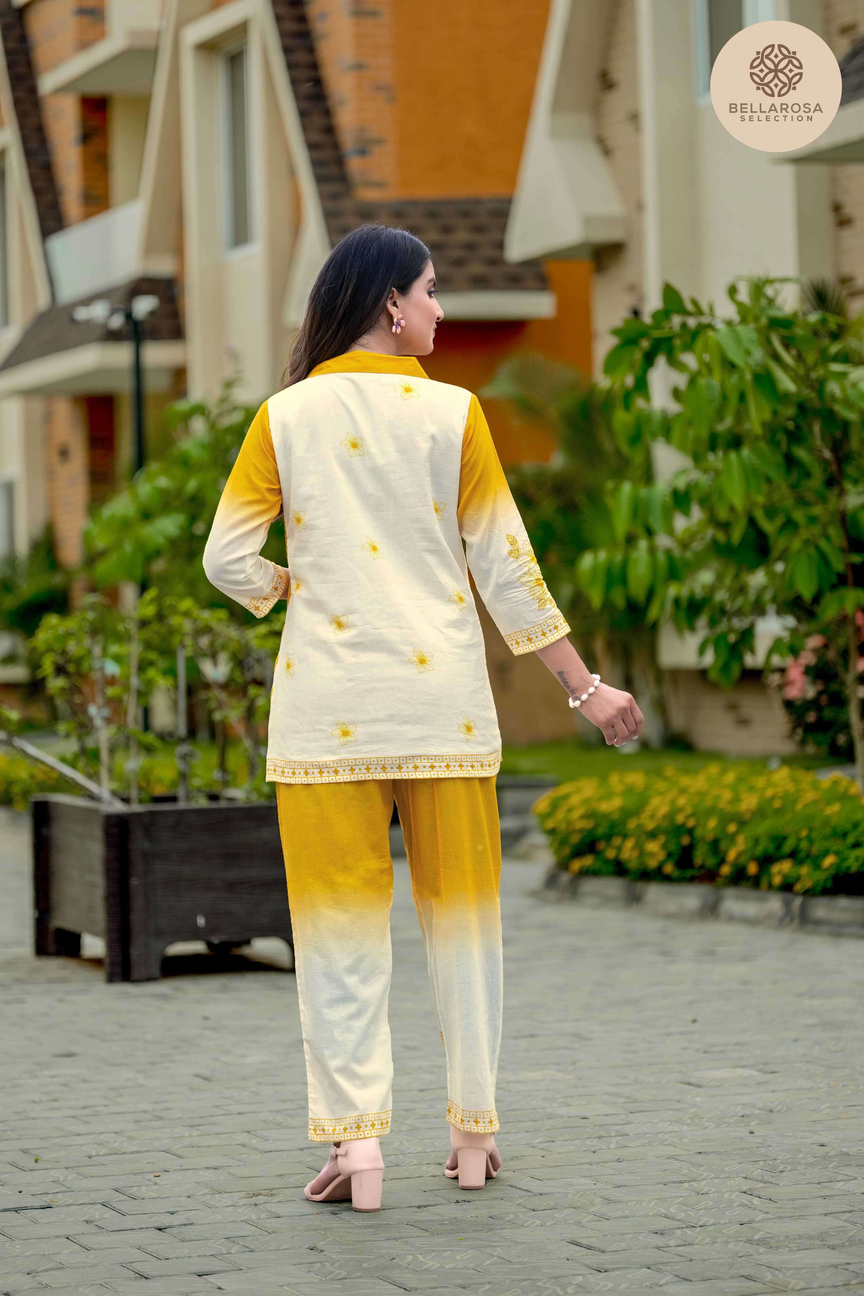 flora by bellrosa 101-105 series exclusive designer cotton cord set collection surat