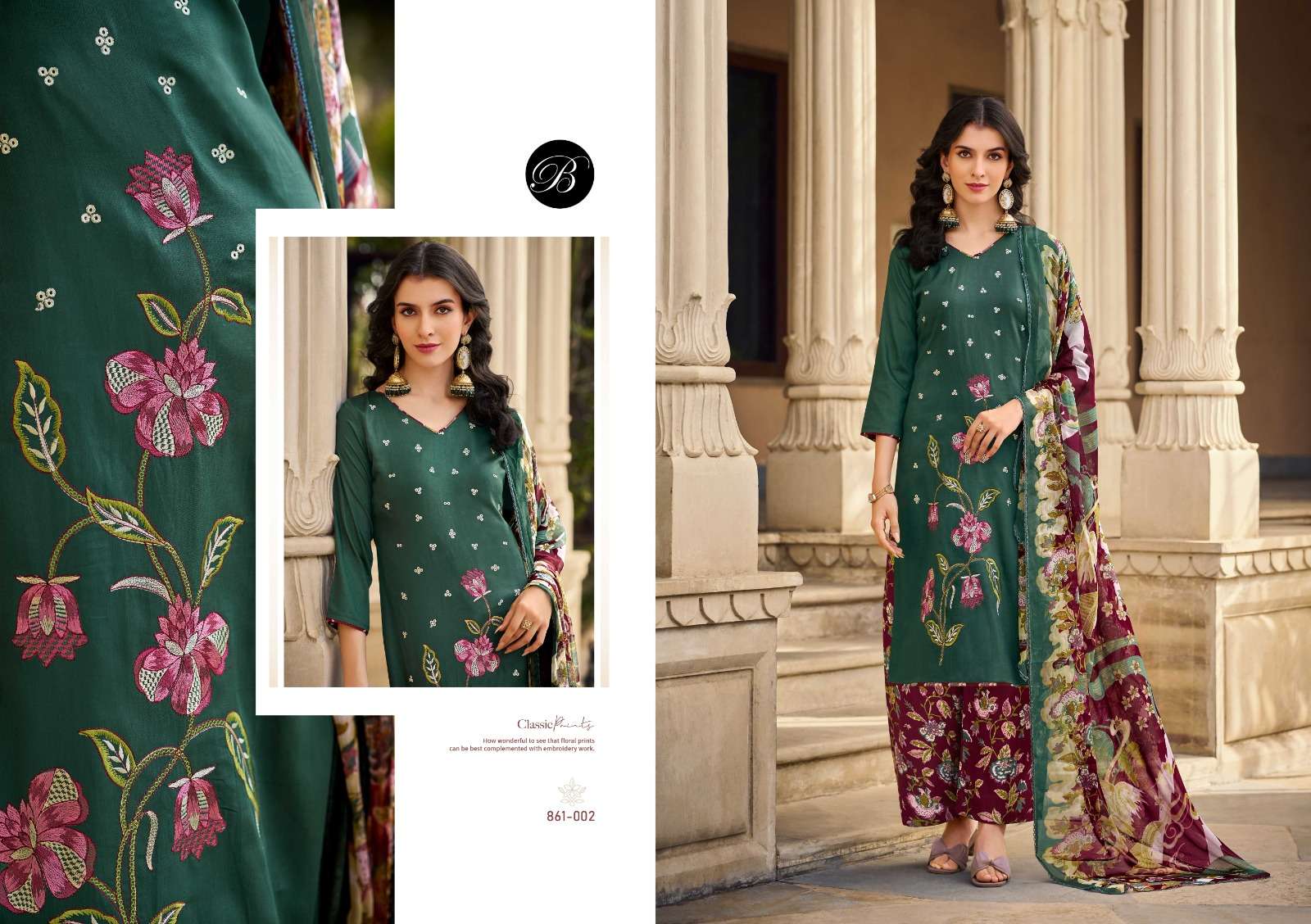 gulkayra vol-2 by belliza designer colors exclusive embroidered jam salwar suit wholesaler surat