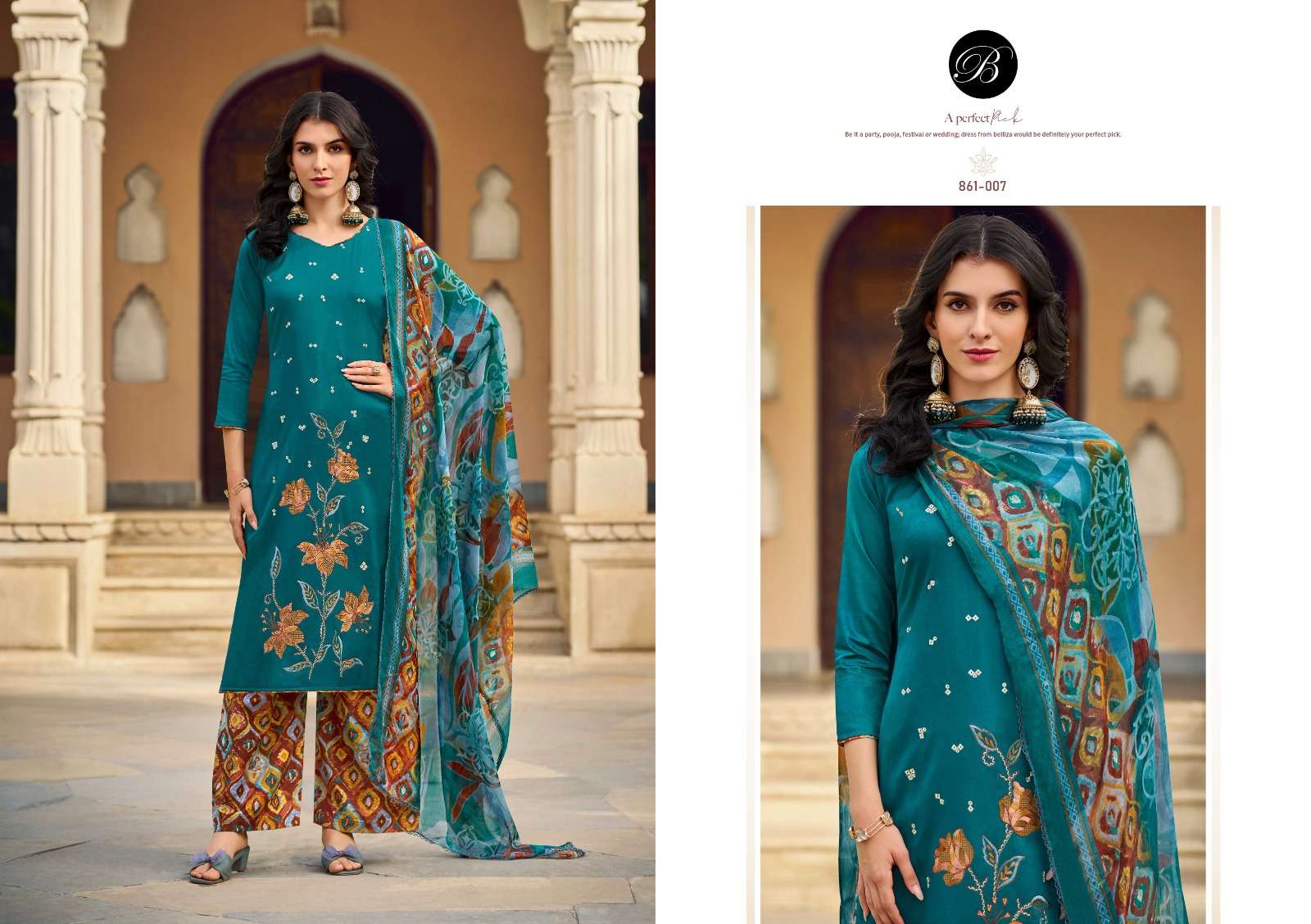 gulkayra vol-2 by belliza designer colors exclusive embroidered jam salwar suit wholesaler surat