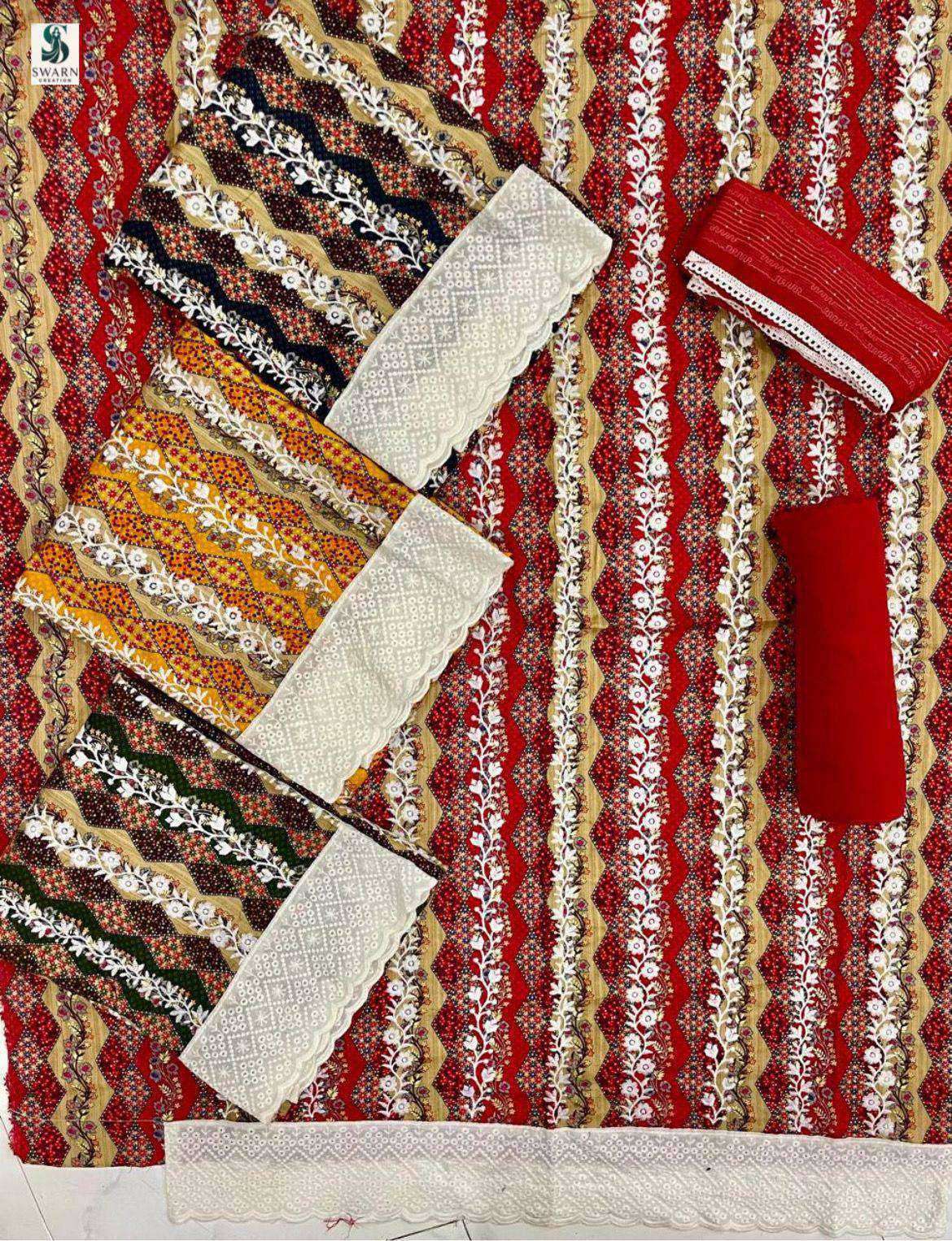 inaya by swarn creation colors casual wear embroidered viscose rayon suit exporter surat