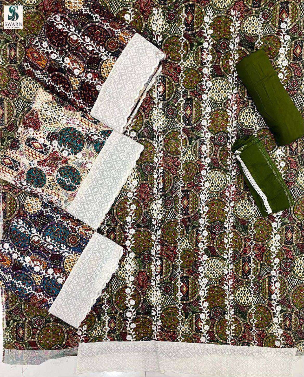 inaya by swarn creation colors casual wear embroidered viscose rayon suit exporter surat