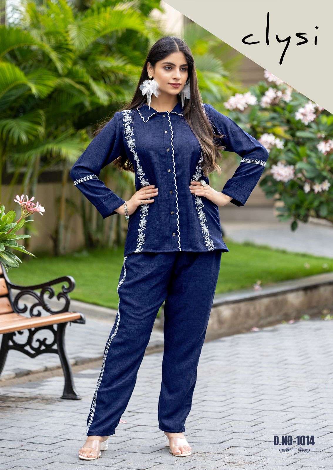 iris by clysi 1014-1019 series latest designer stylish party wear cord set supplier surat