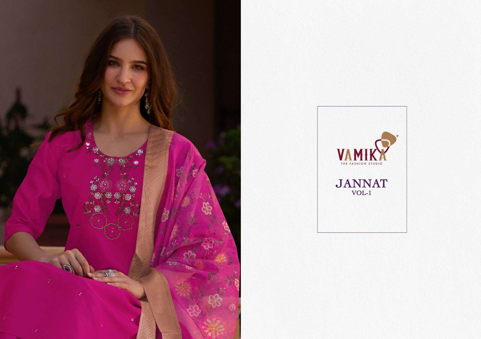 jannat vol-1 by vamika colors designer party wear readymade salwar kameez online dealer surat