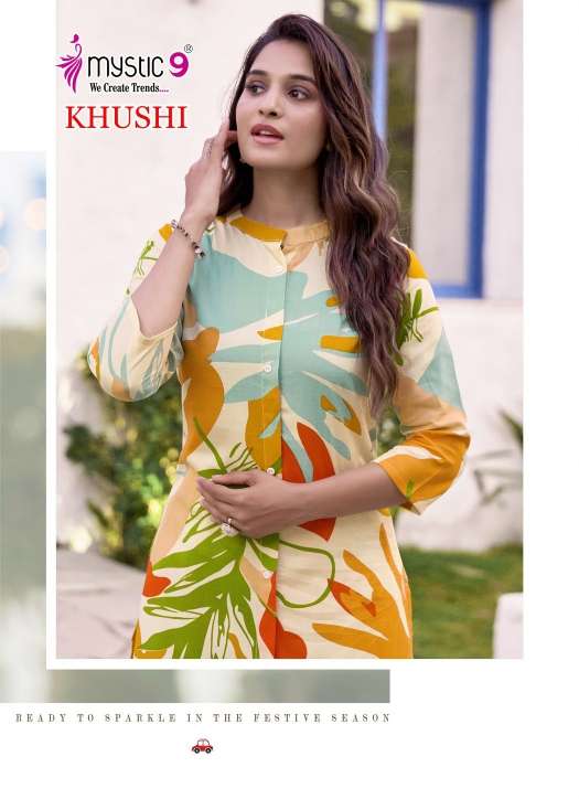 khushi vol-3 by mystic 9 3001-3010 series latest designer casual wear cord set exporter surat