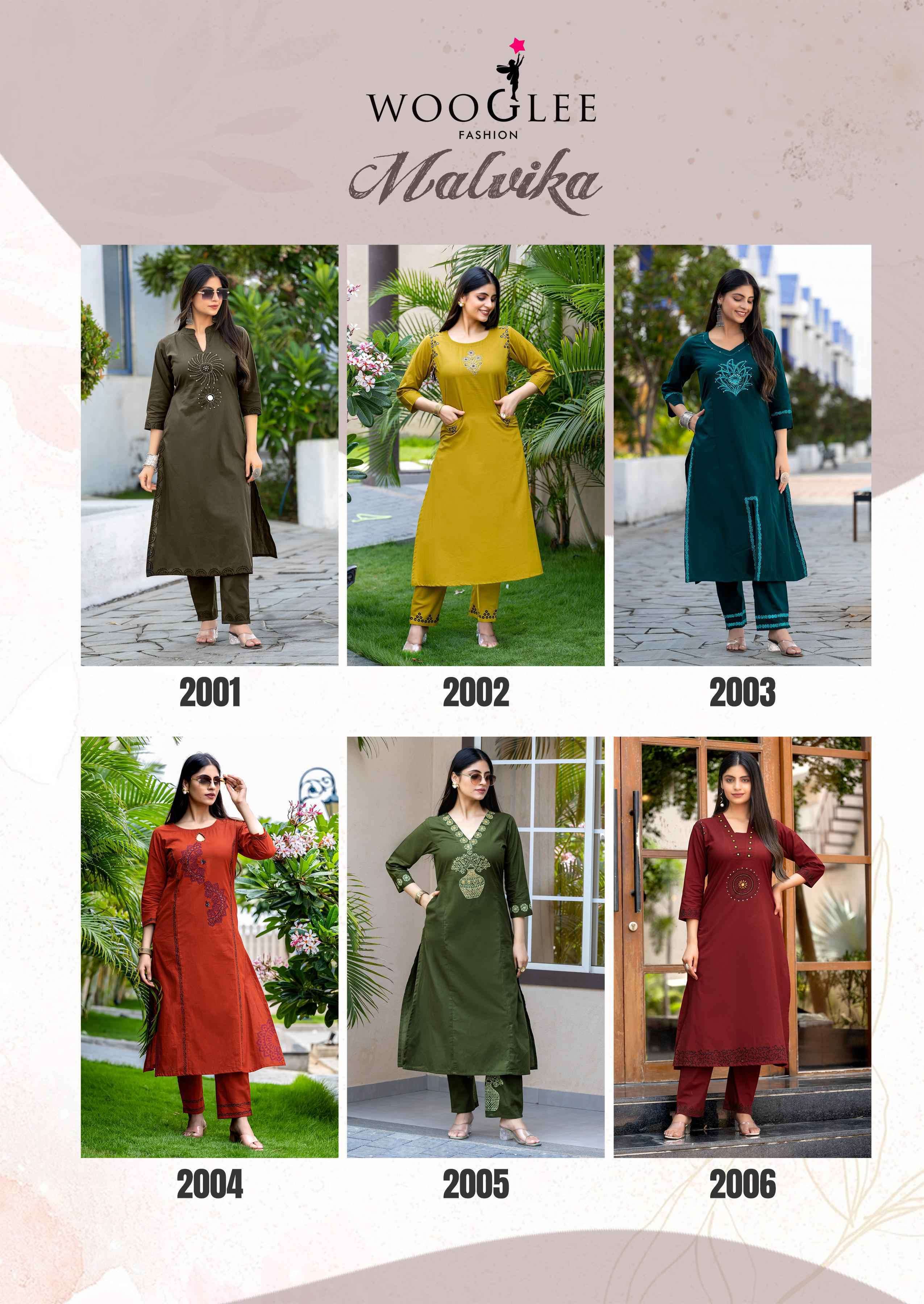 malvika by wooglee 2001-2006 series pure cotton summer wear cord set wholesale surat