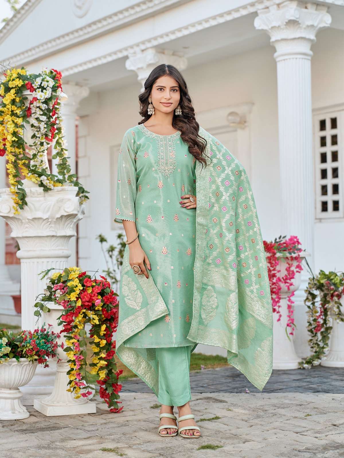 manasvi by aanchi colors jacquard fancy work stylish kurti online dealer surat