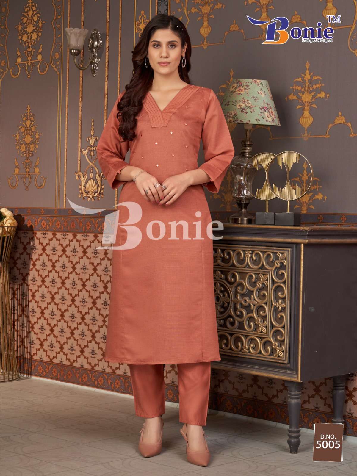 naina vol-5 by bonie colors latest designer party wear kurti exporter surat